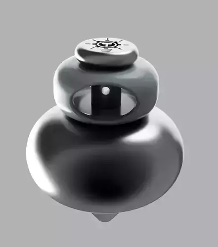 Retro string spinning top 3D printed toy 3D print model