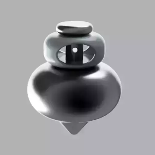 Retro string spinning top 3D printed toy