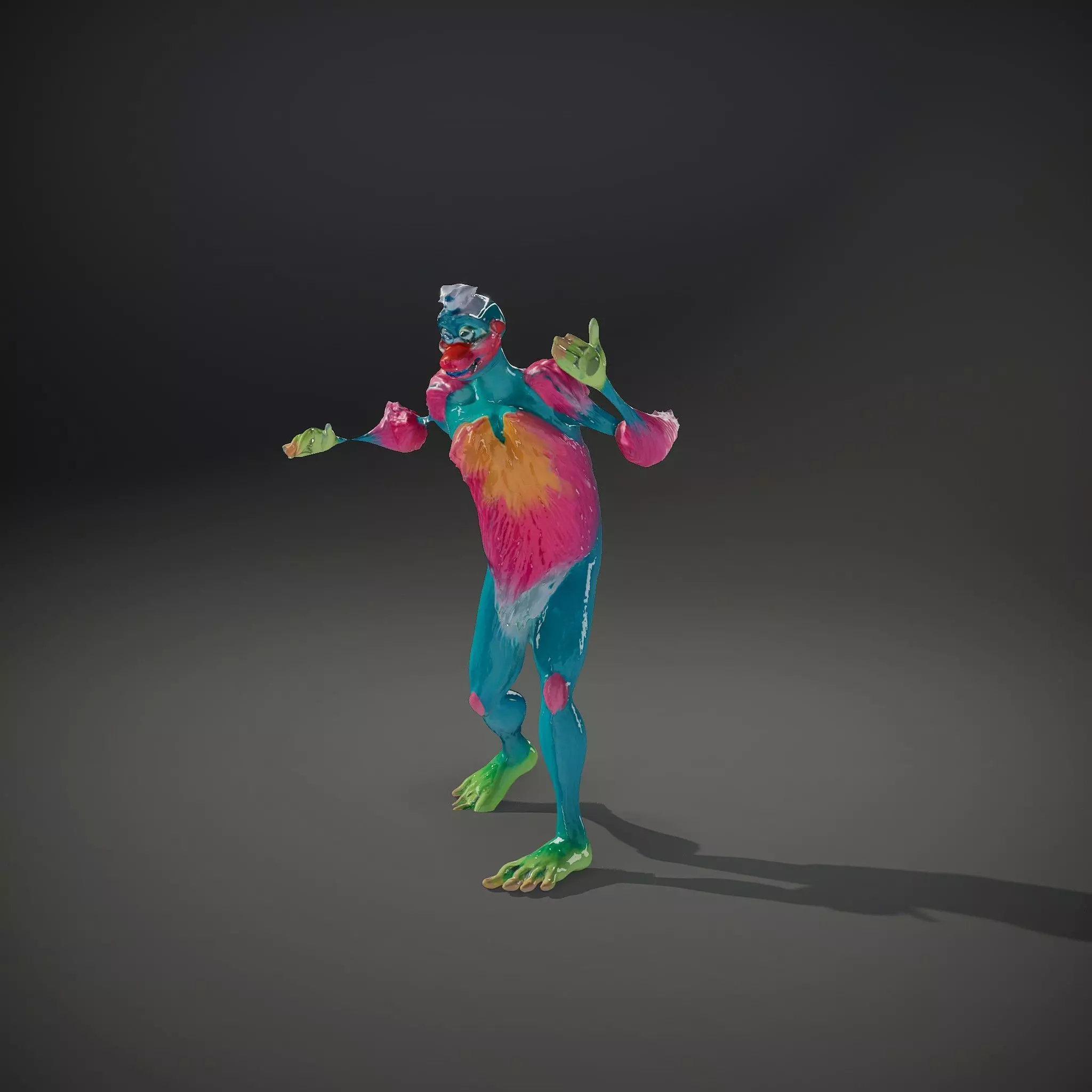 Colorful Cartoon Monster Character Model Pack Low-poly 3D model_34