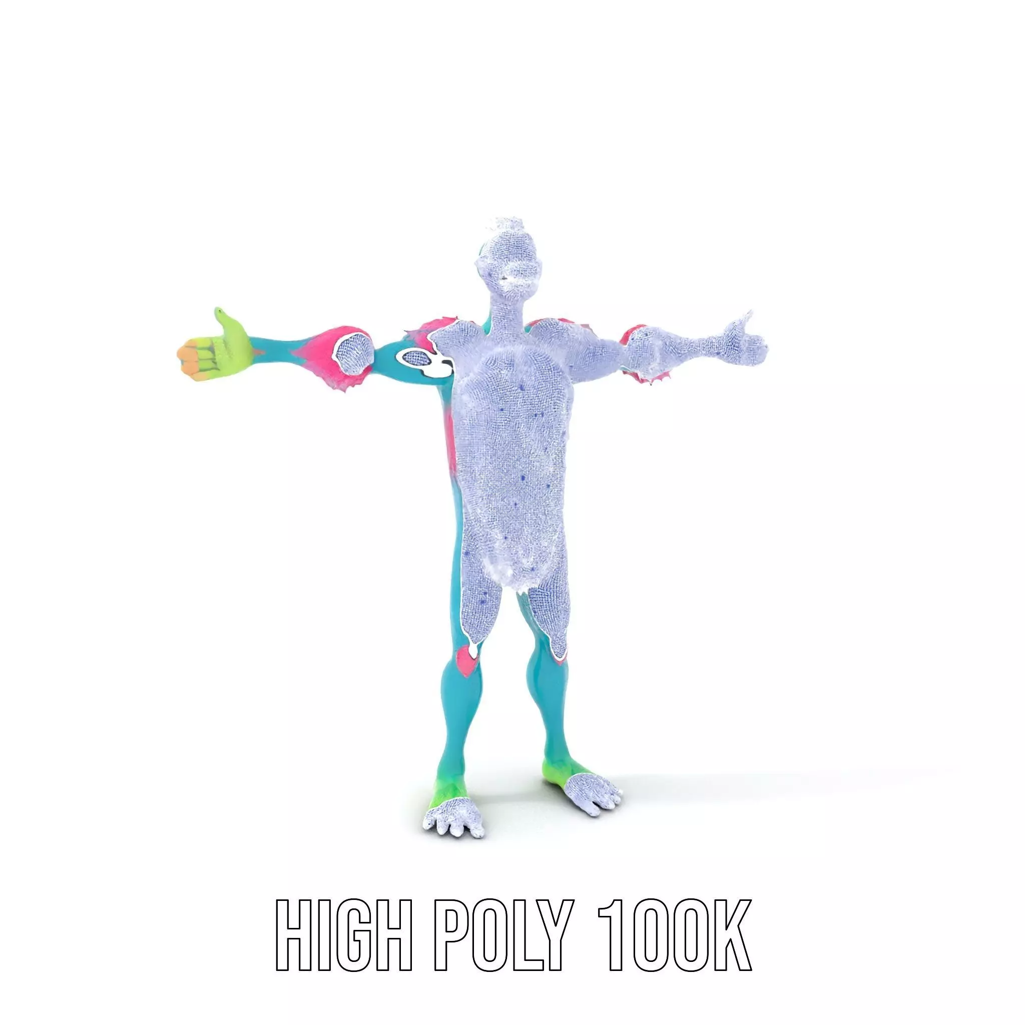 Colorful Cartoon Monster Character Model Pack Low-poly 3D model_4