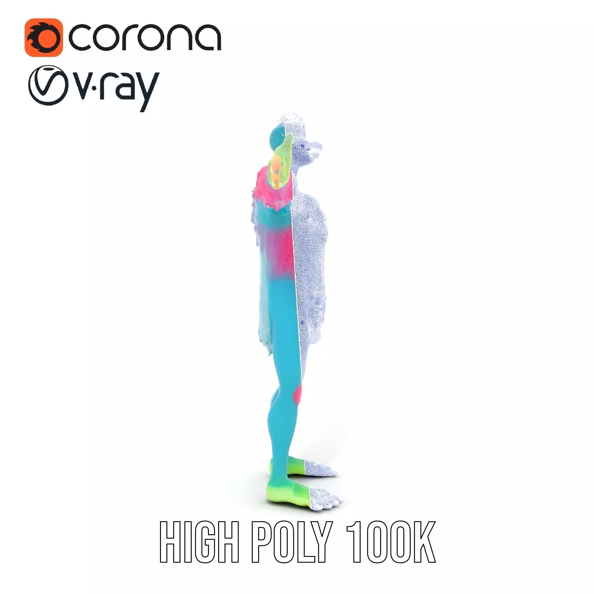 Colorful Cartoon Monster Character Model Pack Low-poly 3D model_31