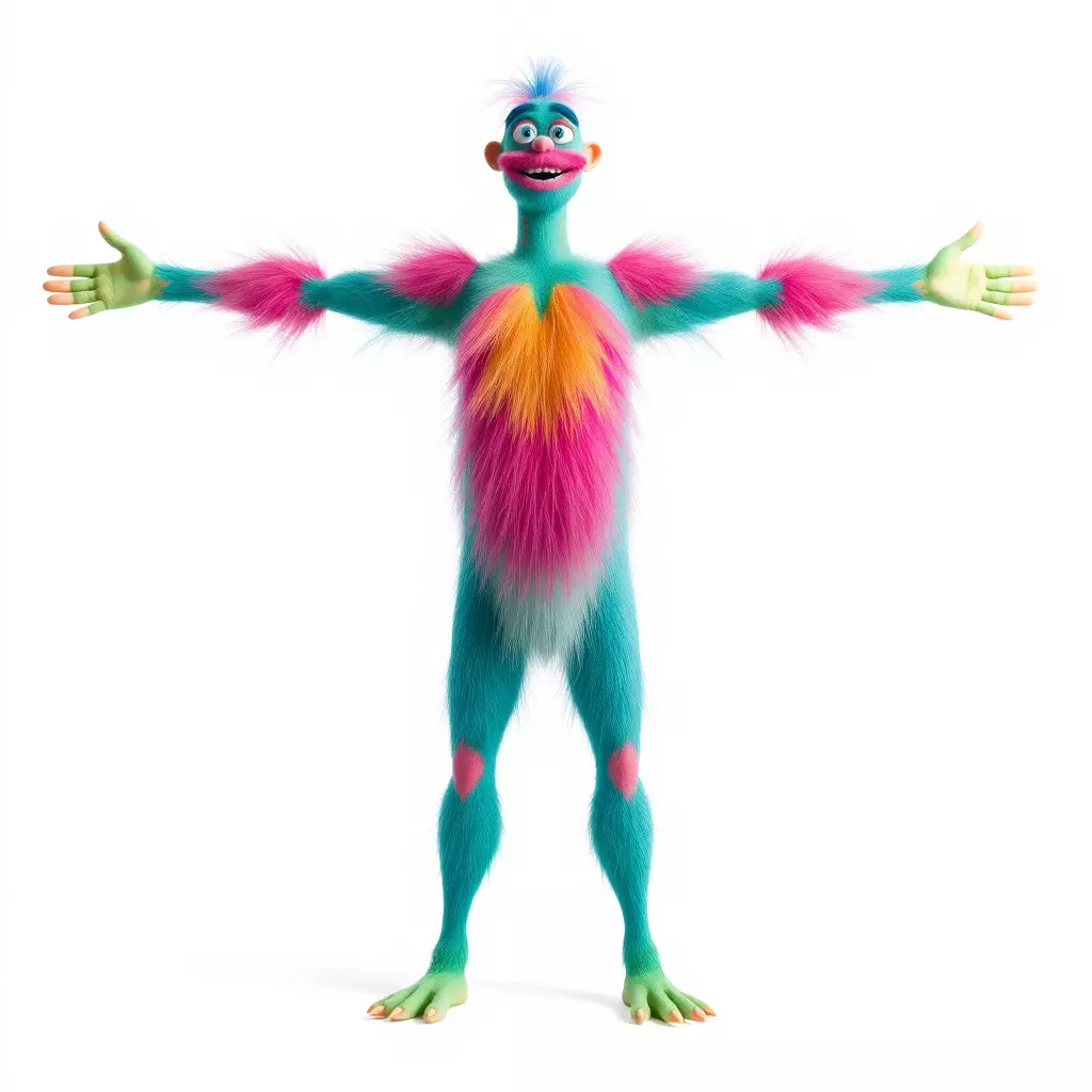 Colorful Cartoon Monster Character Model Pack Low-poly 3D model_2