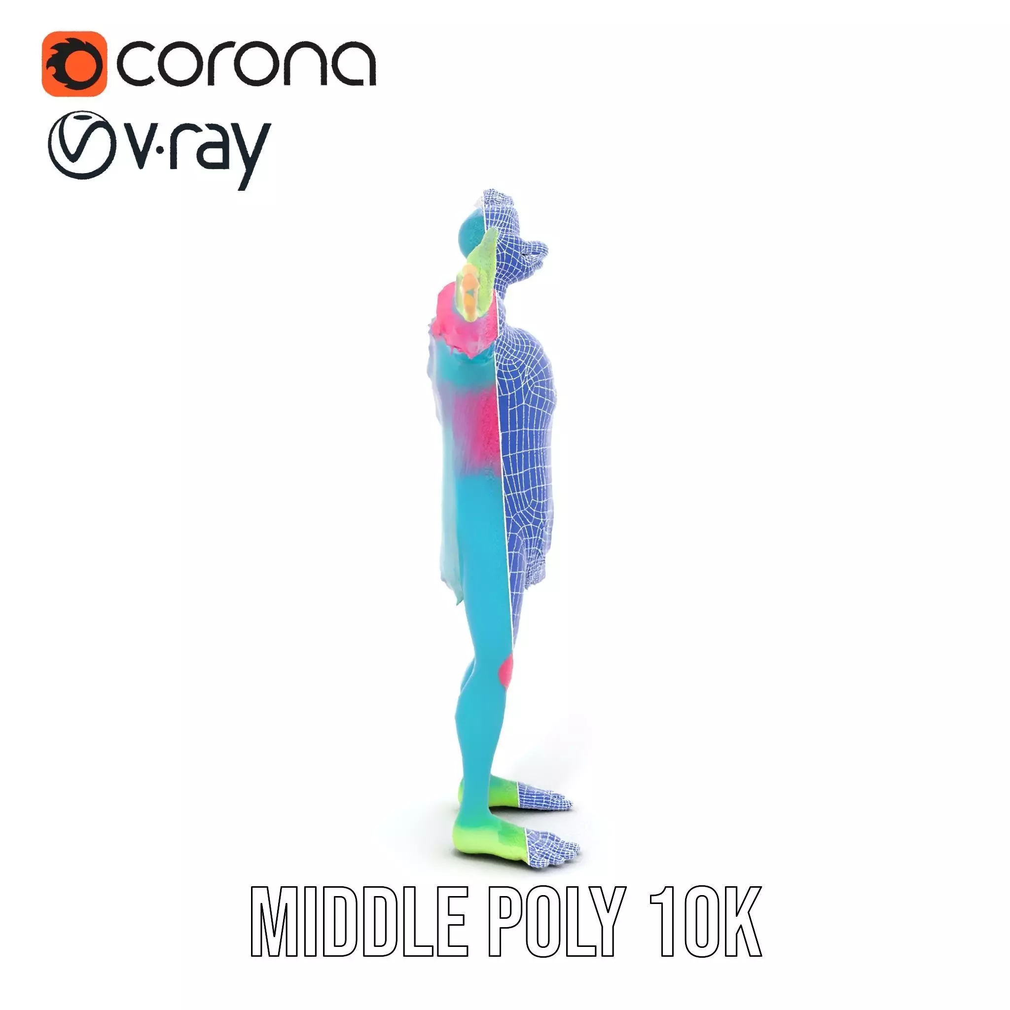 Colorful Cartoon Monster Character Model Pack Low-poly 3D model_23