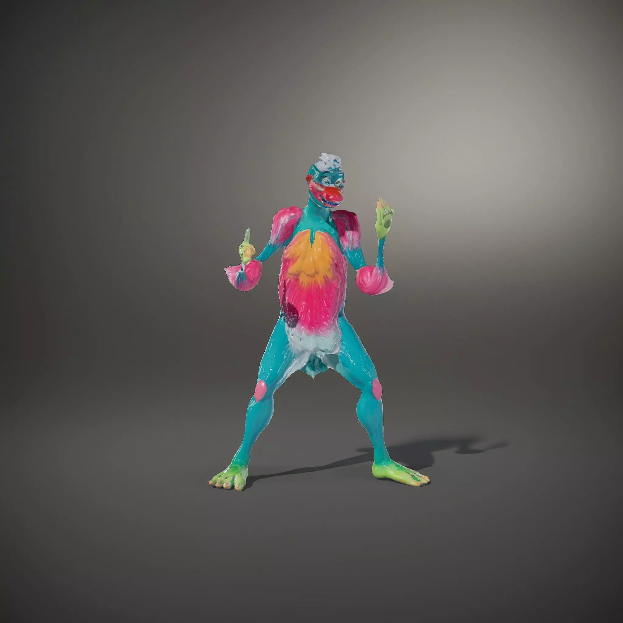 Colorful Cartoon Monster Character Model Pack Low-poly 3D model_33