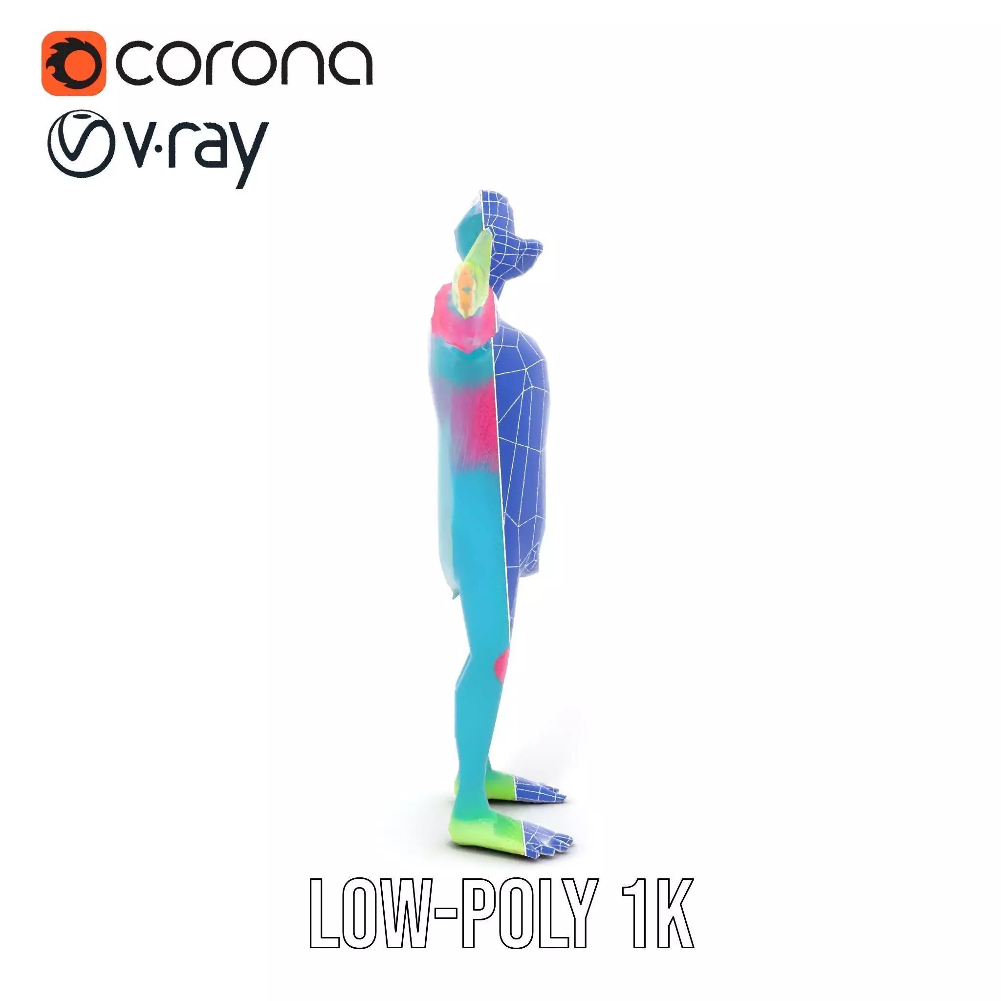 Colorful Cartoon Monster Character Model Pack Low-poly 3D model_27