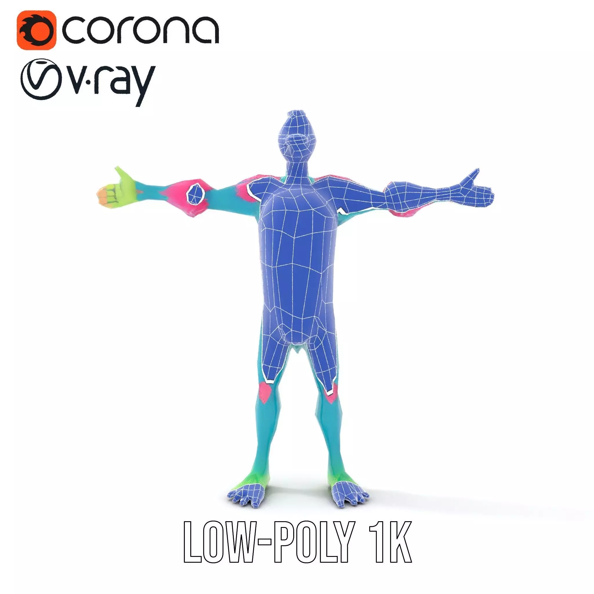 Colorful Cartoon Monster Character Model Pack Low-poly 3D model_30