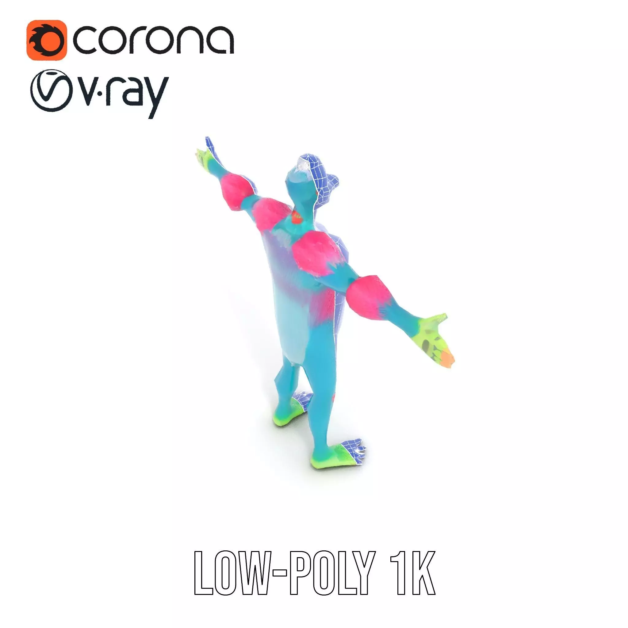 Colorful Cartoon Monster Character Model Pack Low-poly 3D model_24