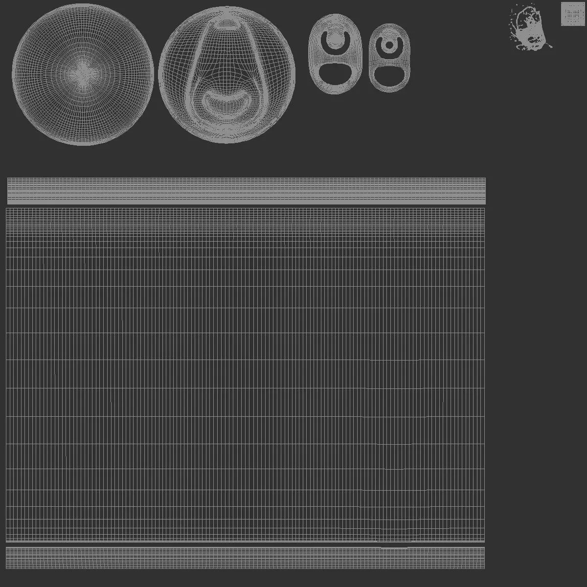 Red 250ml Aluminum Can With Splash - sleek soda drink with drops 3D model_5