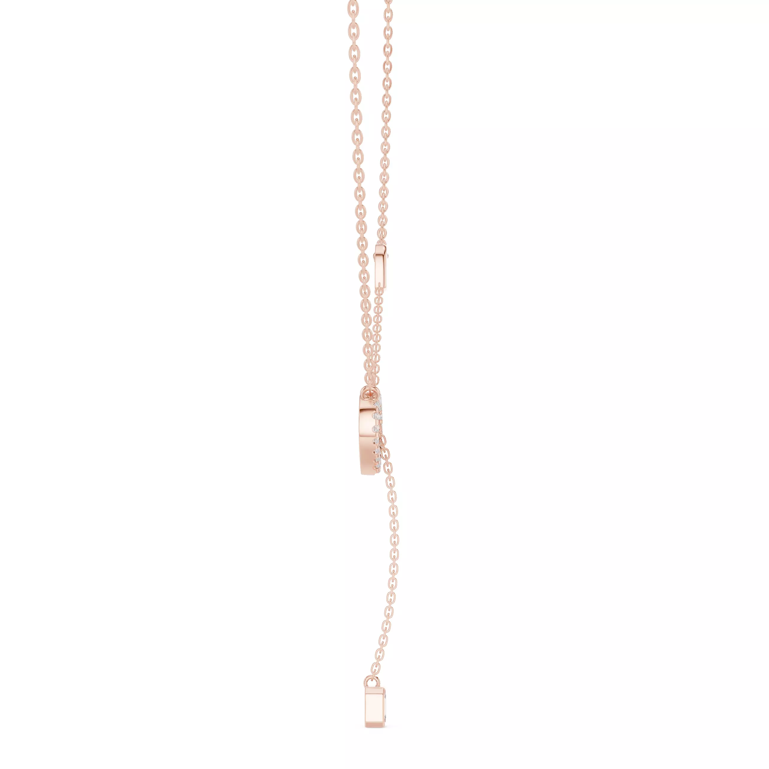 Round and Emerald Diamond Heart Shape Pendant 3dm STL Video 3D print model_5