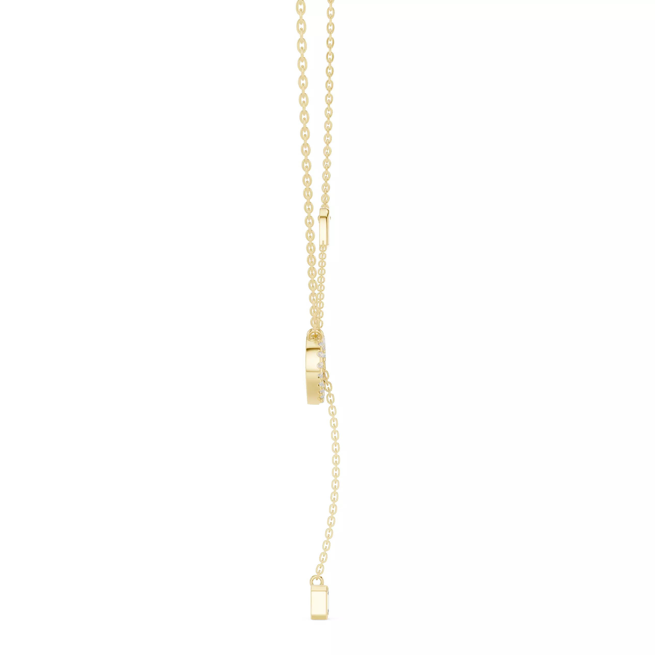 Round and Emerald Diamond Heart Shape Pendant 3dm STL Video 3D print model_9