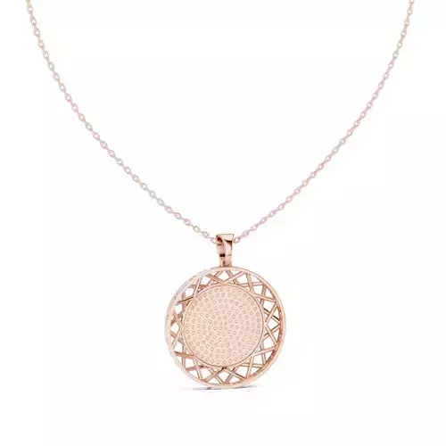 Round Diamond Women Pendant Circle Necklace 3dm STL Video