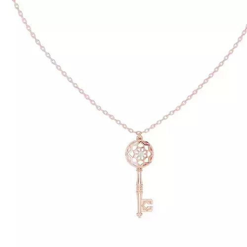 Round Diamond Door Key Women Pendant 3dm STL Video