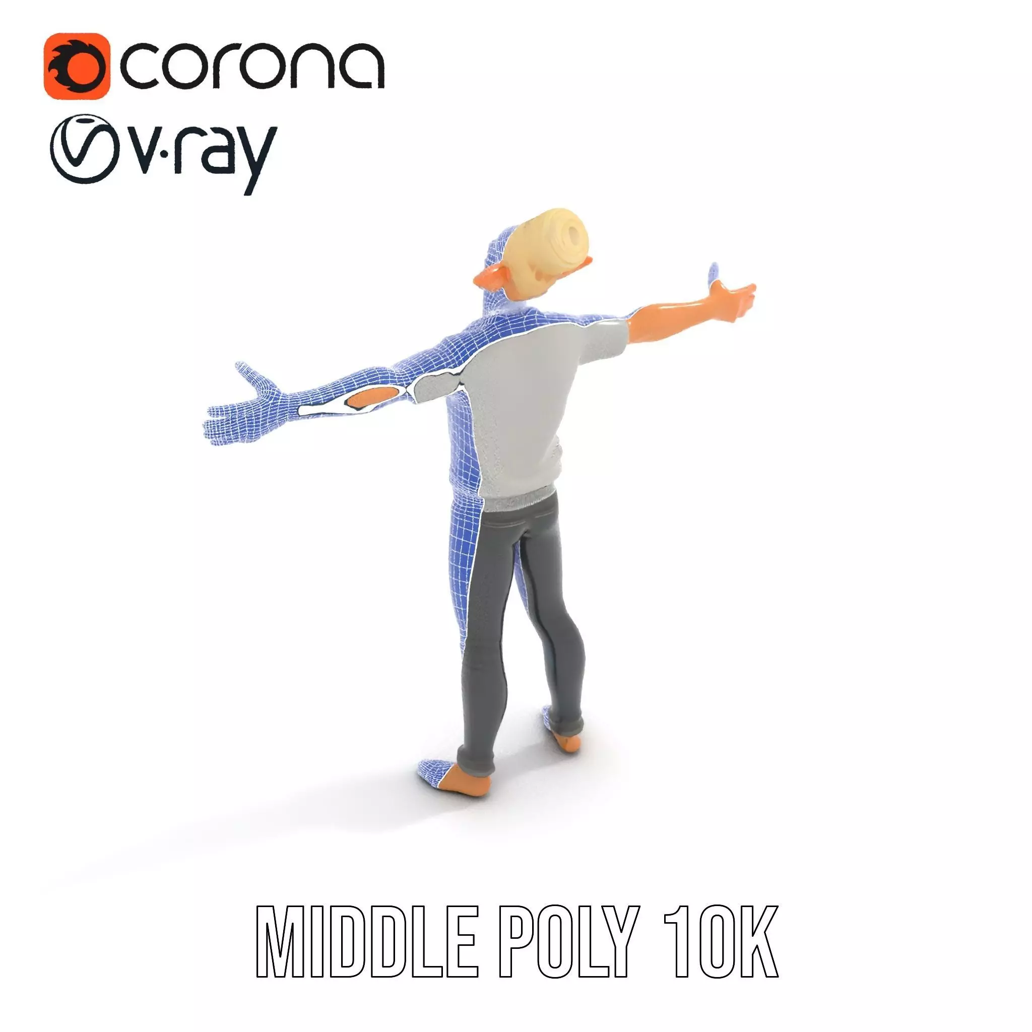 Elflike Character Model Pack with Highly Detailed Features Low-poly 3D model_18