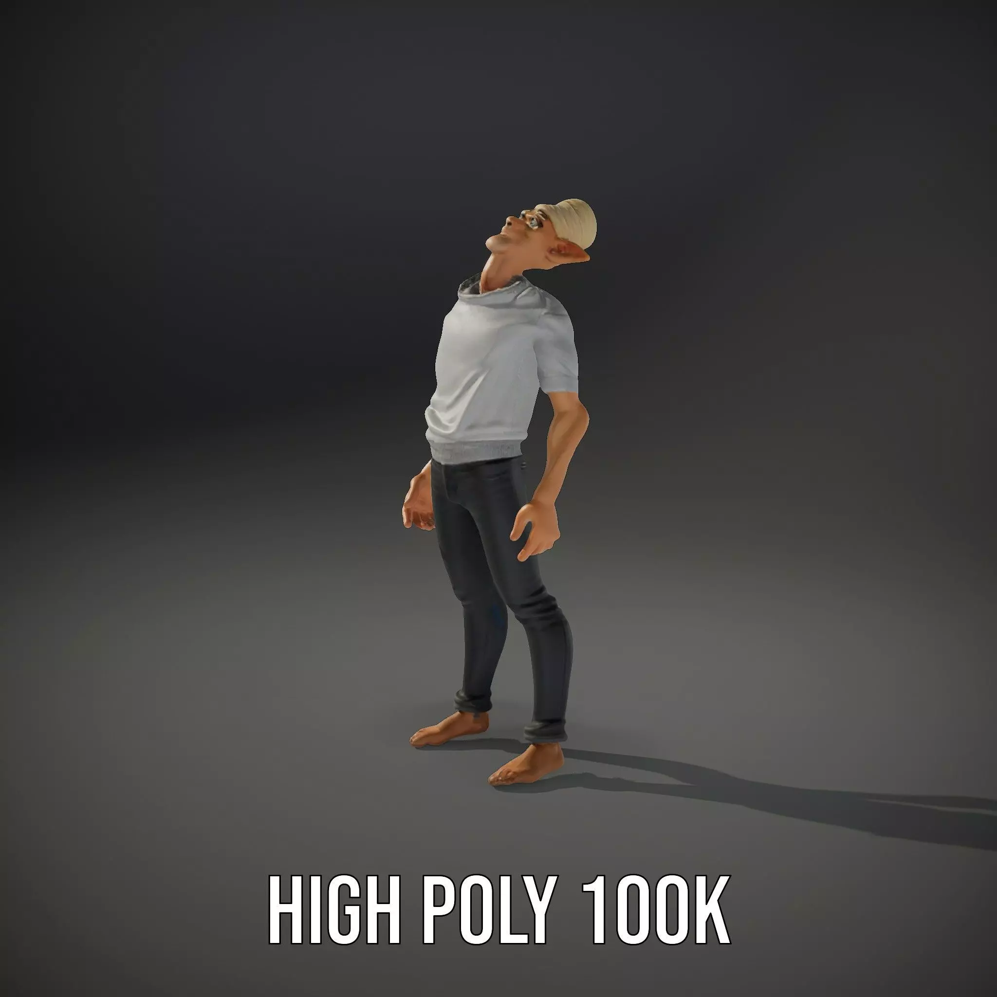 Elflike Character Model Pack with Highly Detailed Features Low-poly 3D model_17