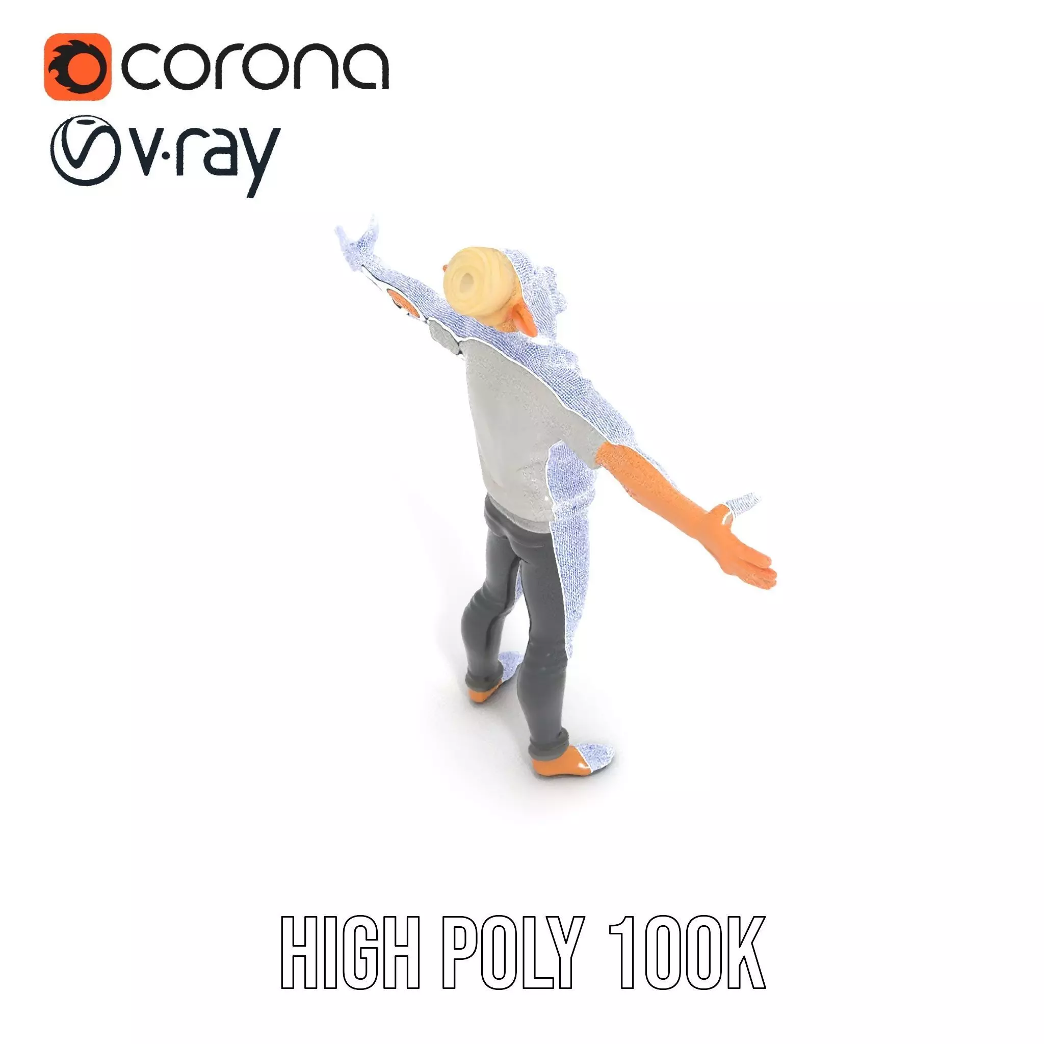 Elflike Character Model Pack with Highly Detailed Features Low-poly 3D model_32