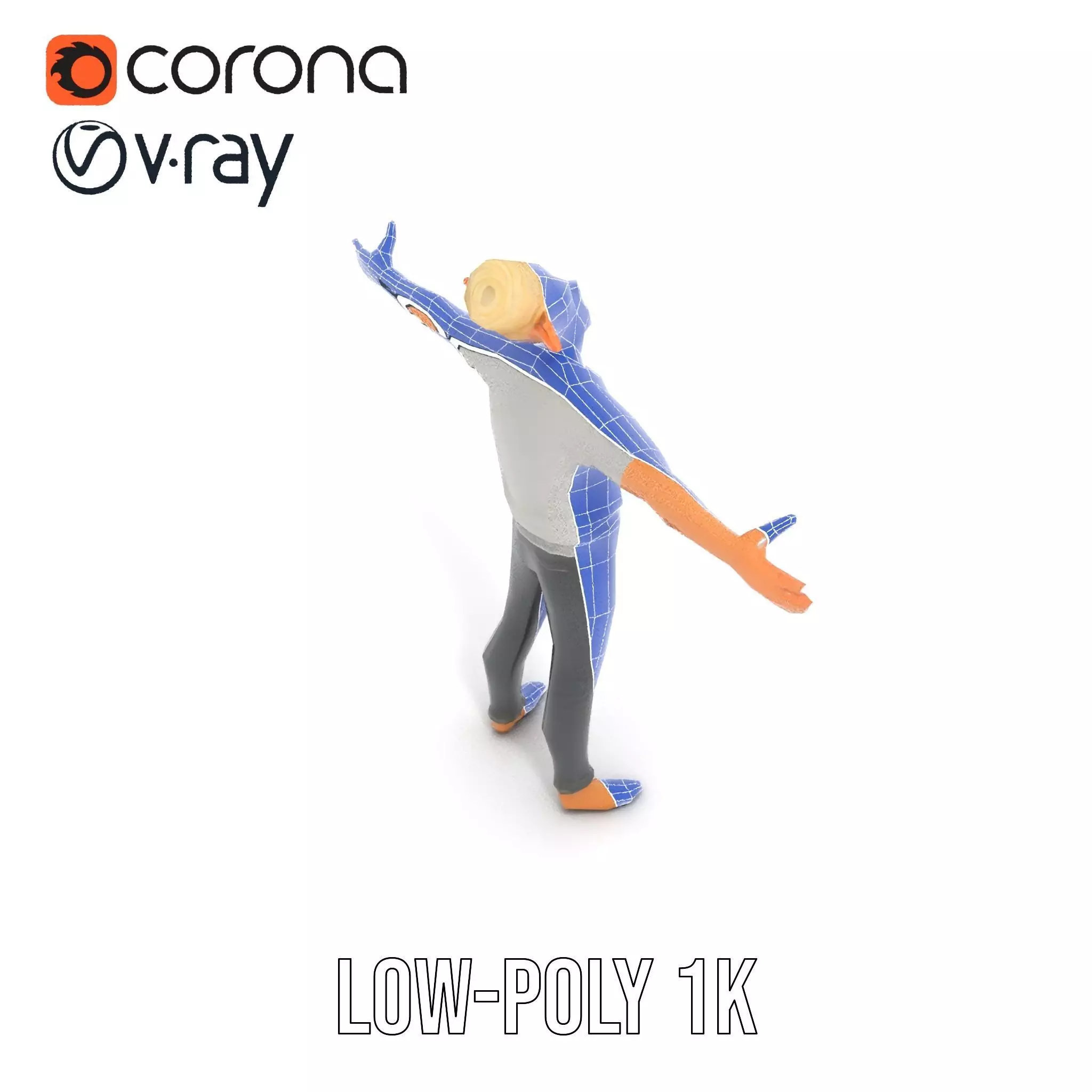 Elflike Character Model Pack with Highly Detailed Features Low-poly 3D model_13