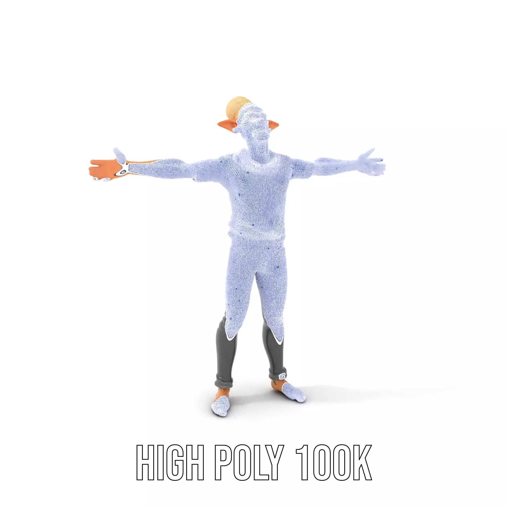 Elflike Character Model Pack with Highly Detailed Features Low-poly 3D model_4