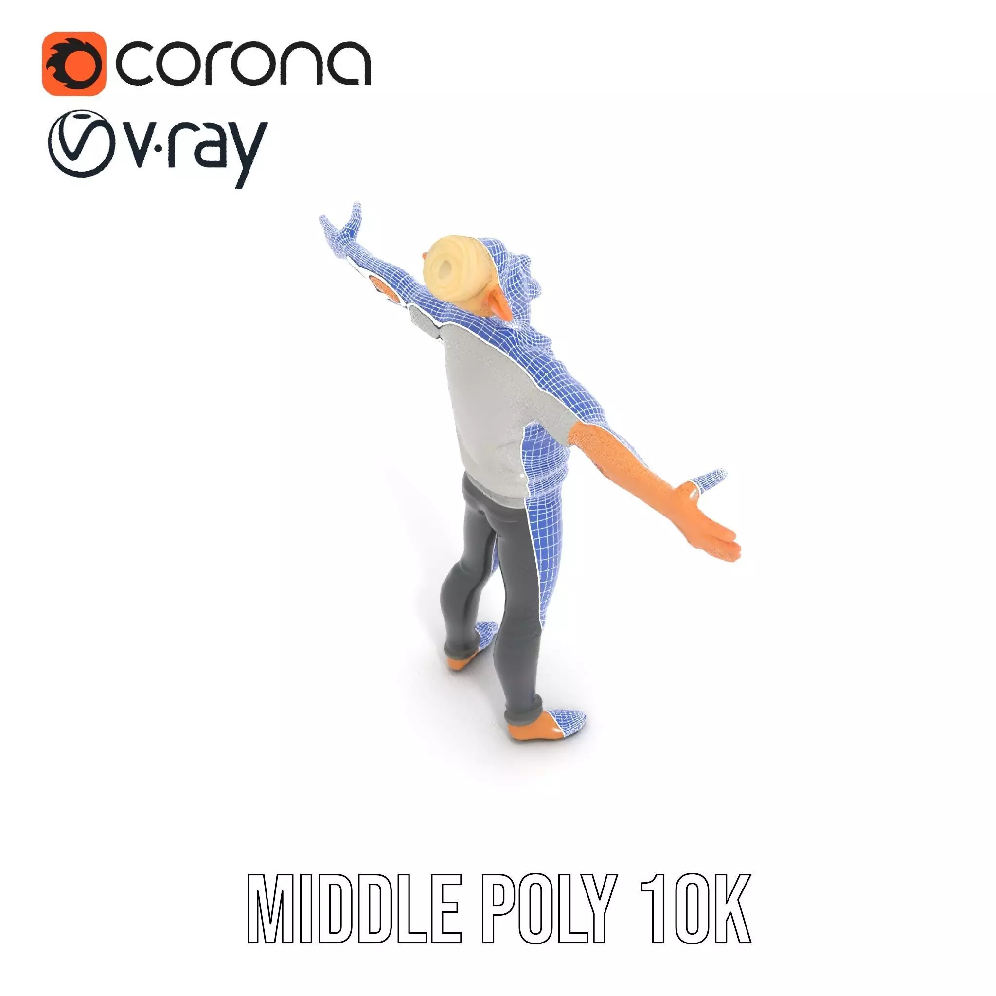 Elflike Character Model Pack with Highly Detailed Features Low-poly 3D model_15