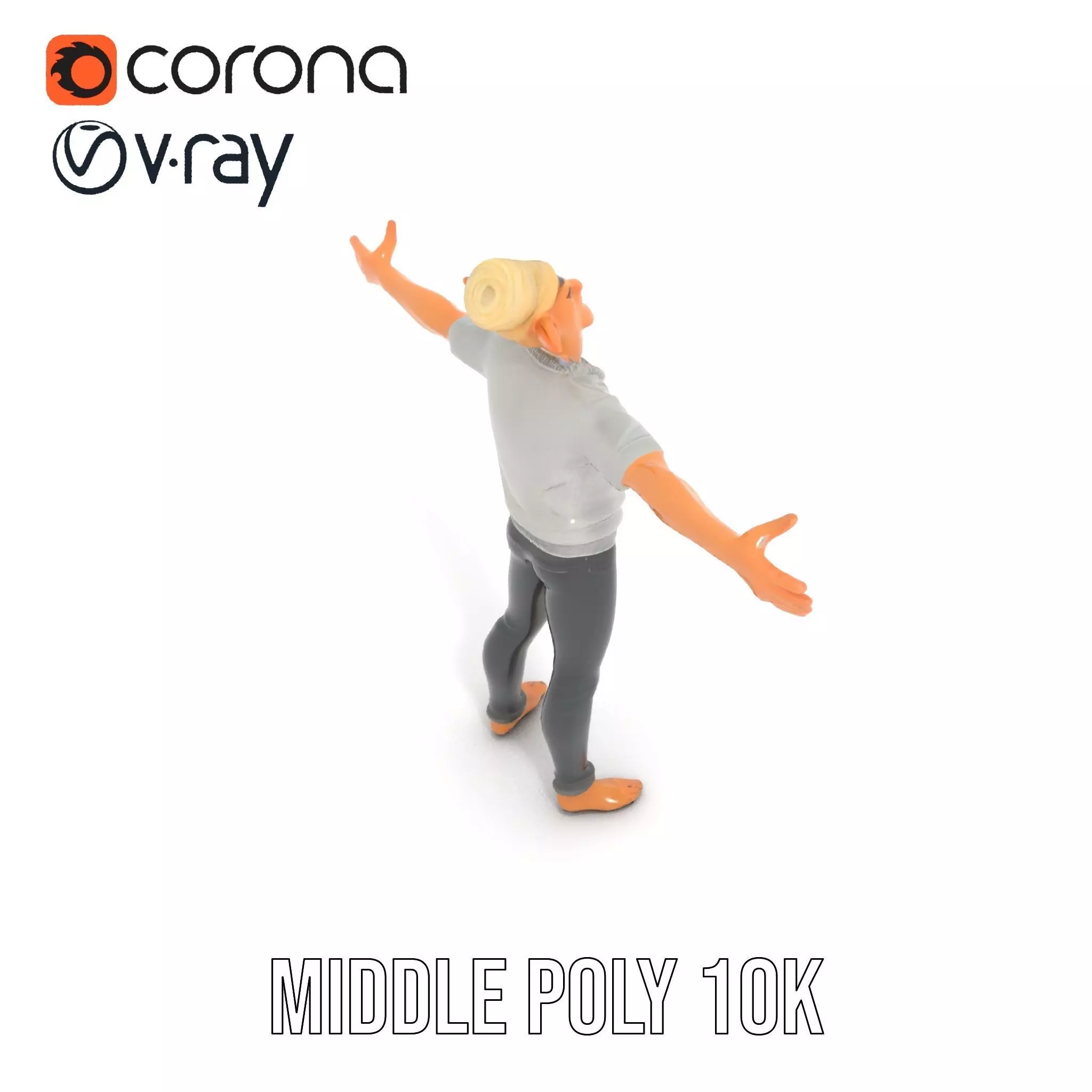 Elflike Character Model Pack with Highly Detailed Features Low-poly 3D model_21