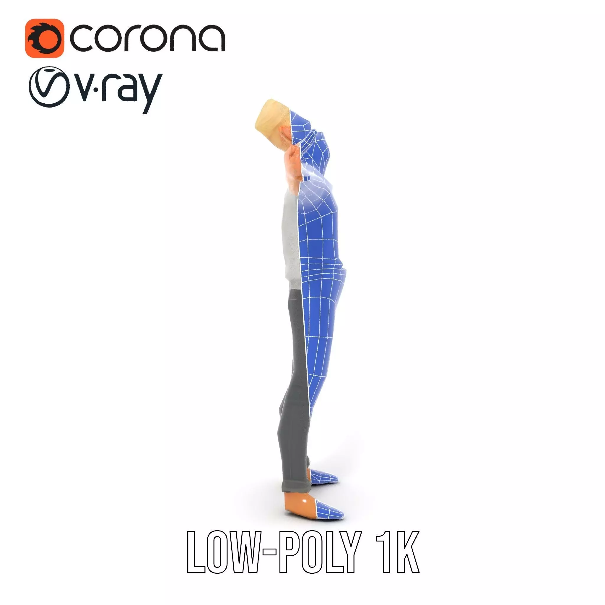 Elflike Character Model Pack with Highly Detailed Features Low-poly 3D model_28