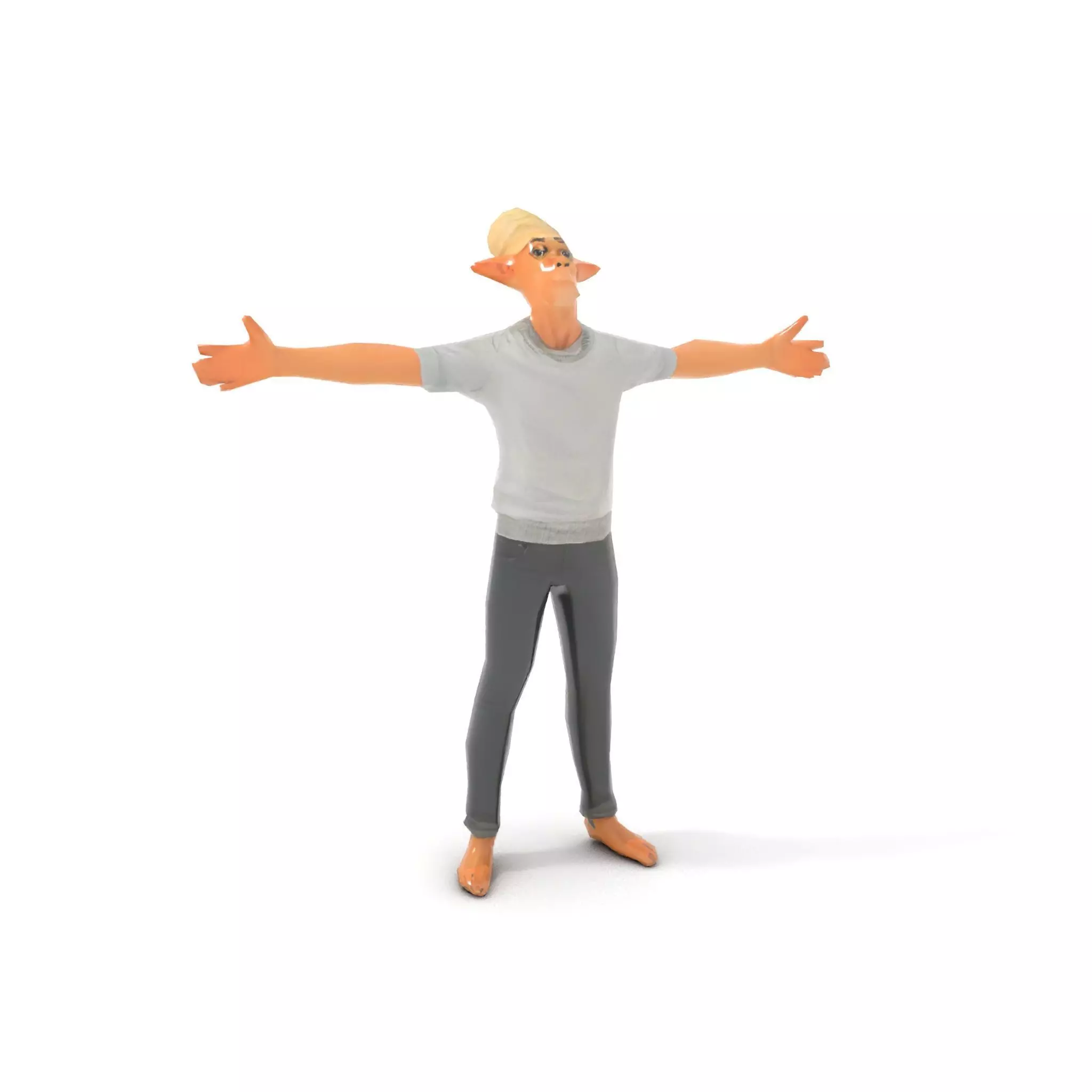 Elflike Character Model Pack with Highly Detailed Features Low-poly 3D model_10