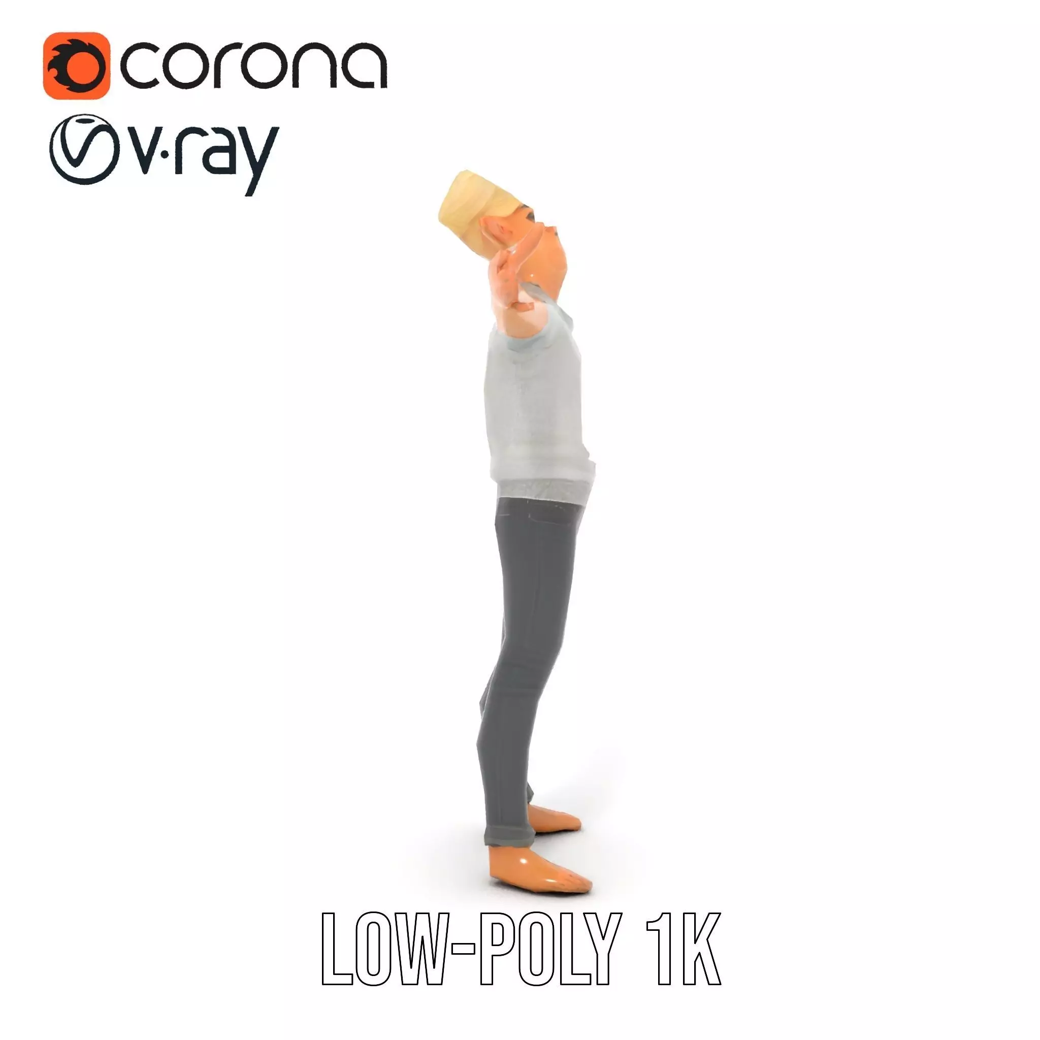 Elflike Character Model Pack with Highly Detailed Features Low-poly 3D model_8