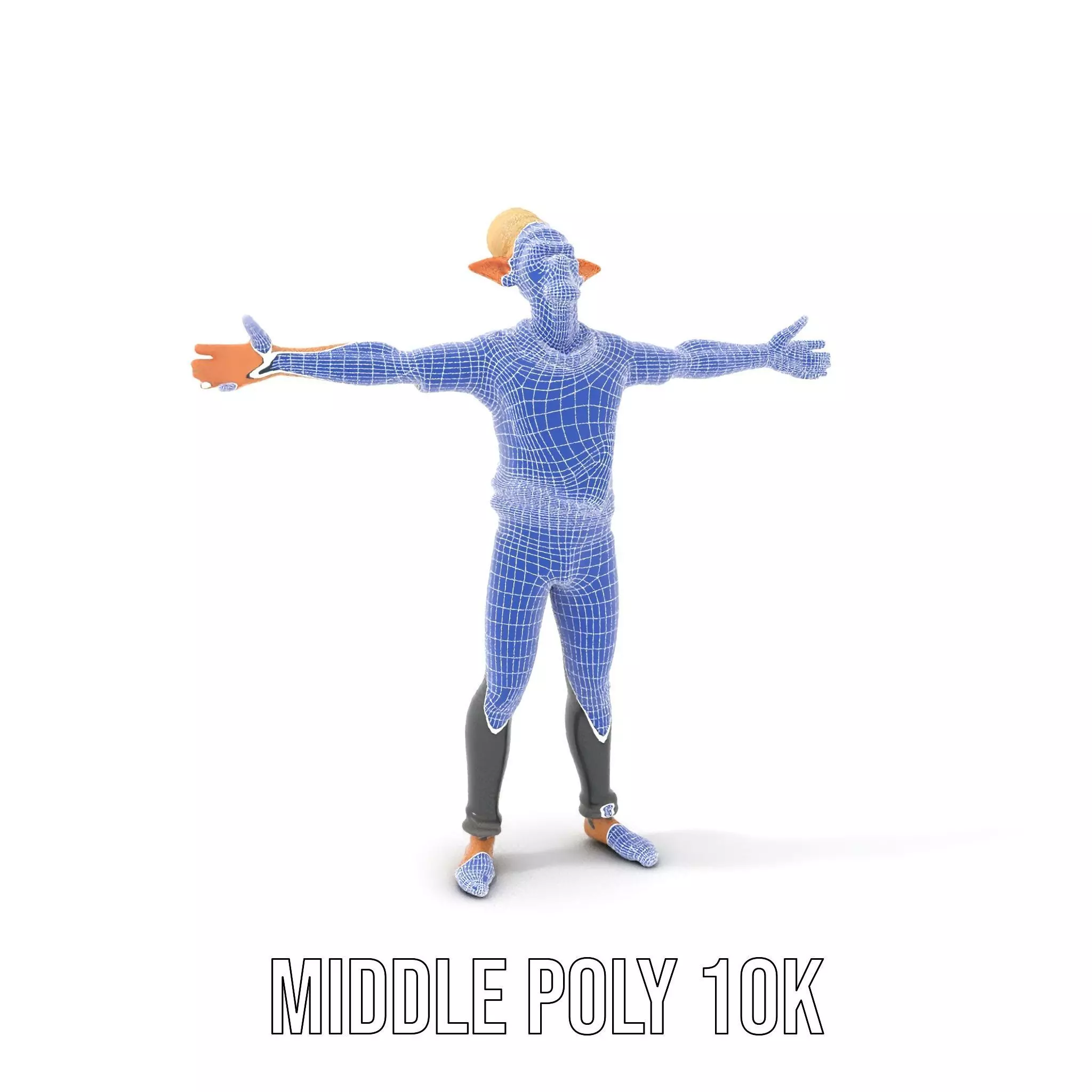 Elflike Character Model Pack with Highly Detailed Features Low-poly 3D model_5