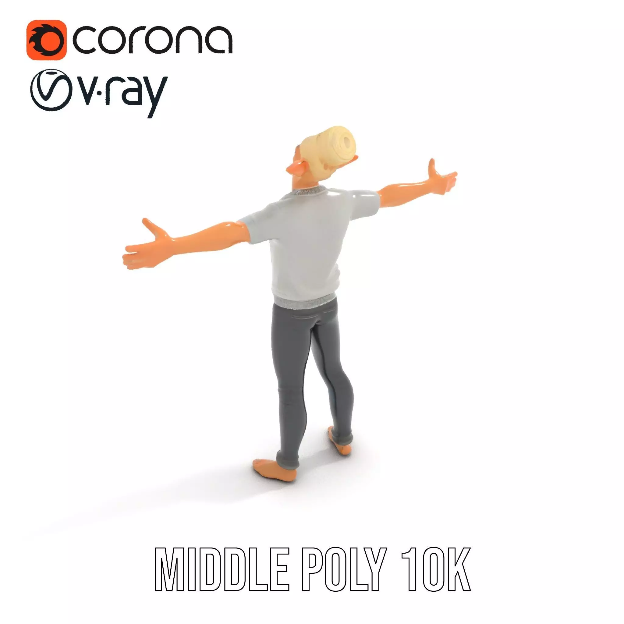 Elflike Character Model Pack with Highly Detailed Features Low-poly 3D model_27