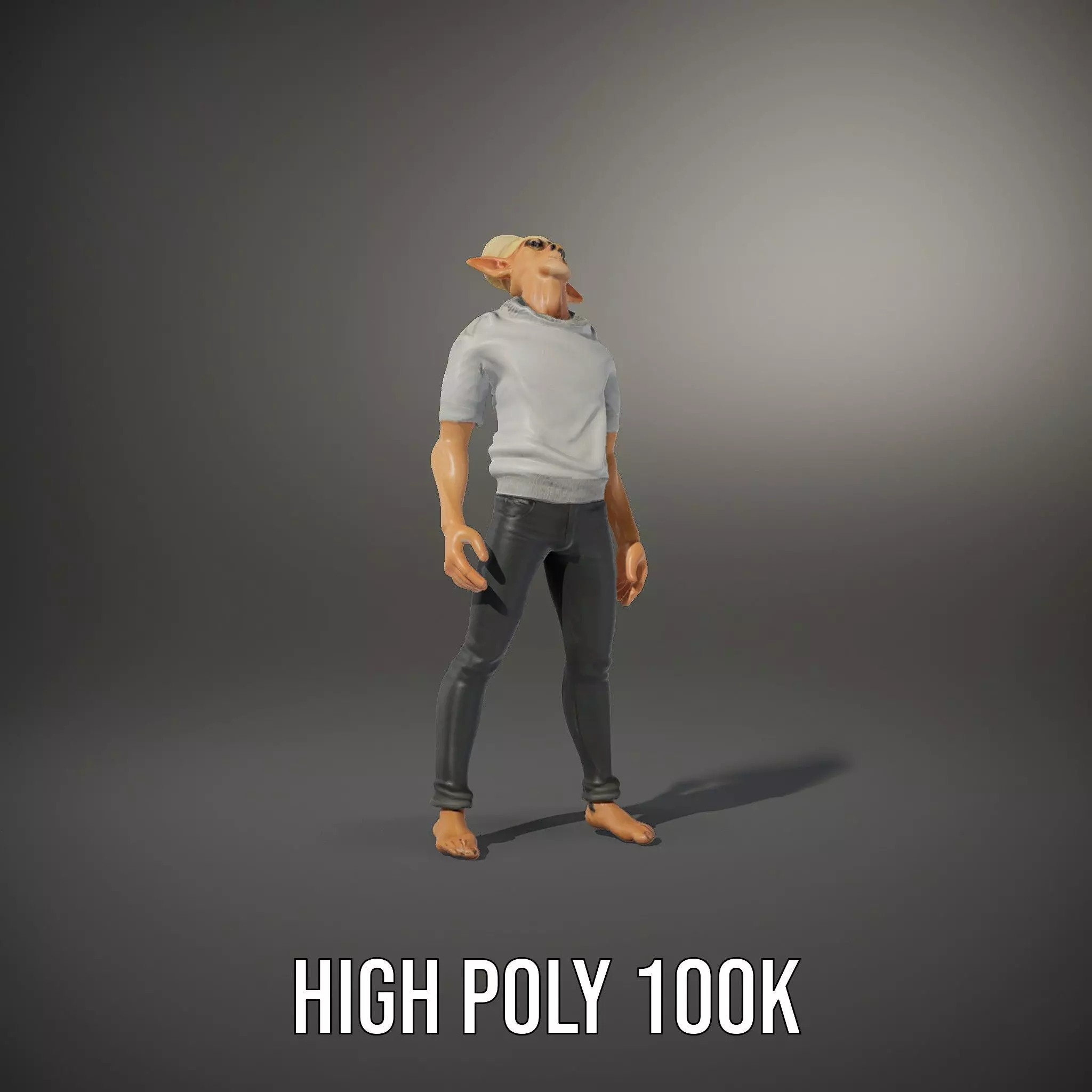 Elflike Character Model Pack with Highly Detailed Features Low-poly 3D model_23