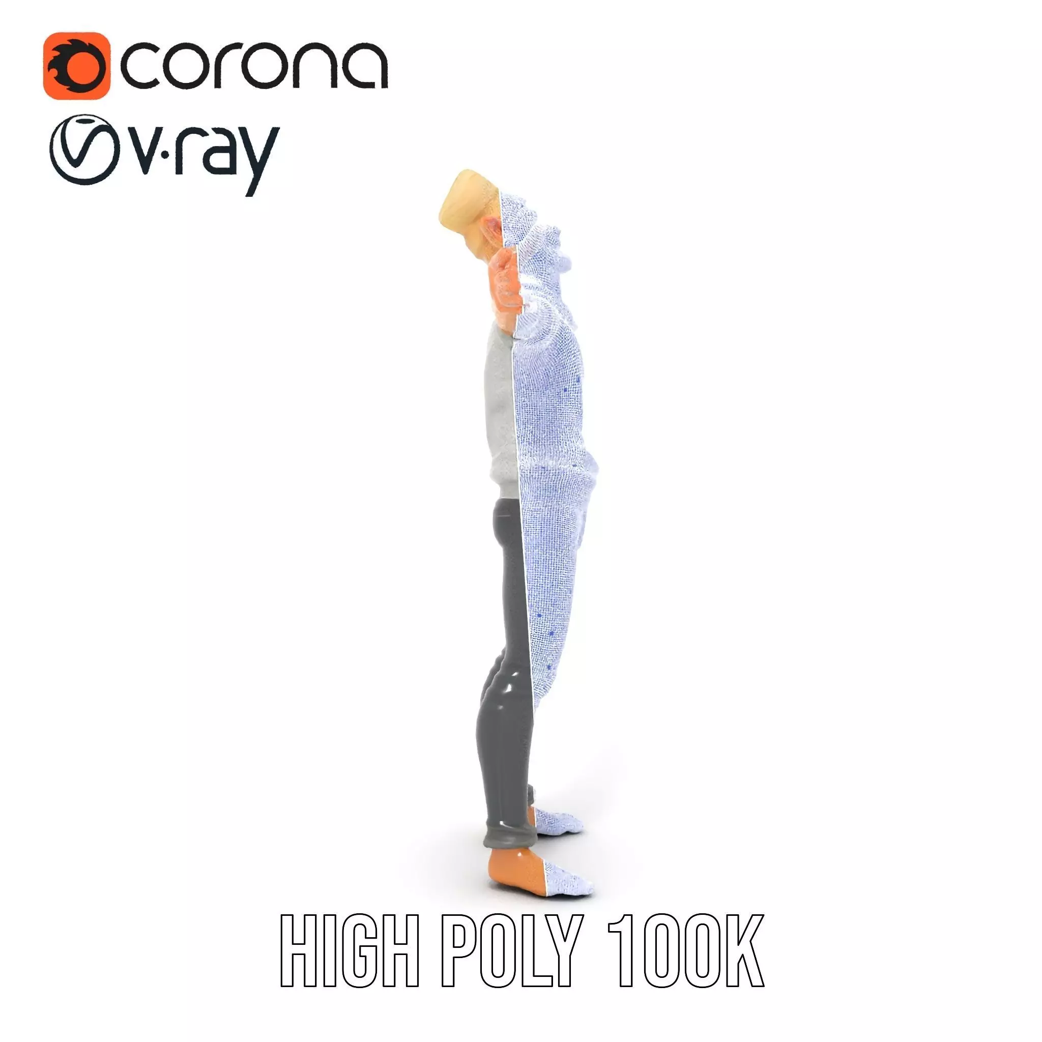 Elflike Character Model Pack with Highly Detailed Features Low-poly 3D model_34