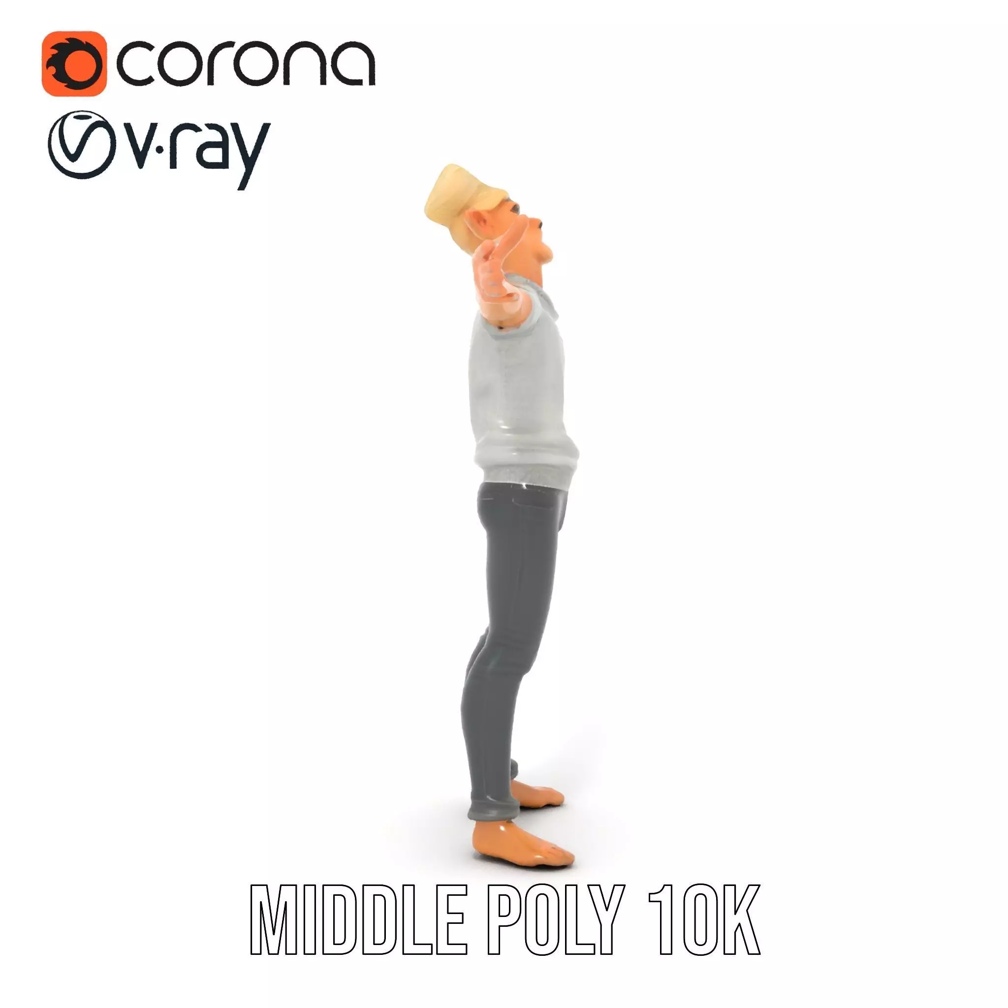 Elflike Character Model Pack with Highly Detailed Features Low-poly 3D model_24