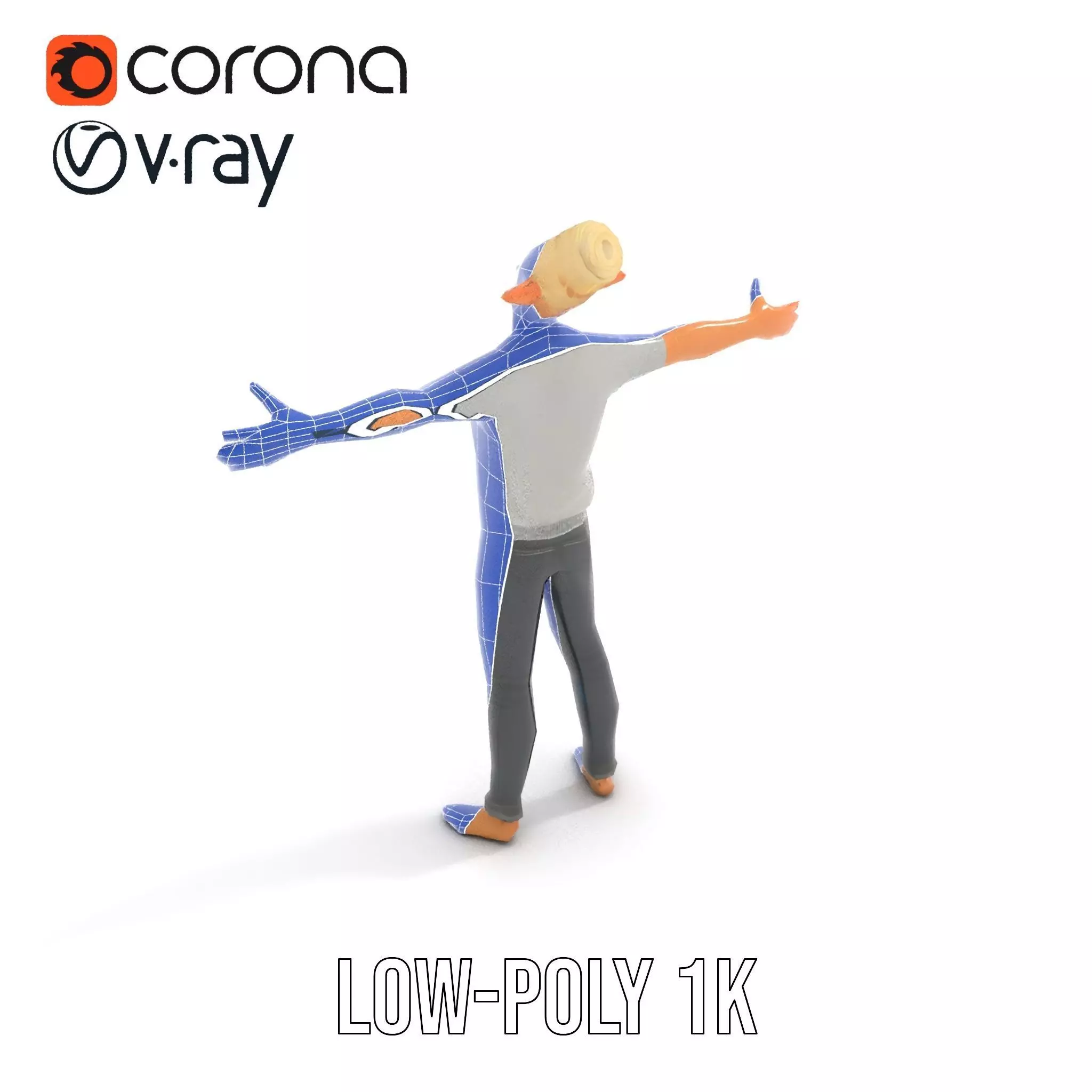 Elflike Character Model Pack with Highly Detailed Features Low-poly 3D model_25