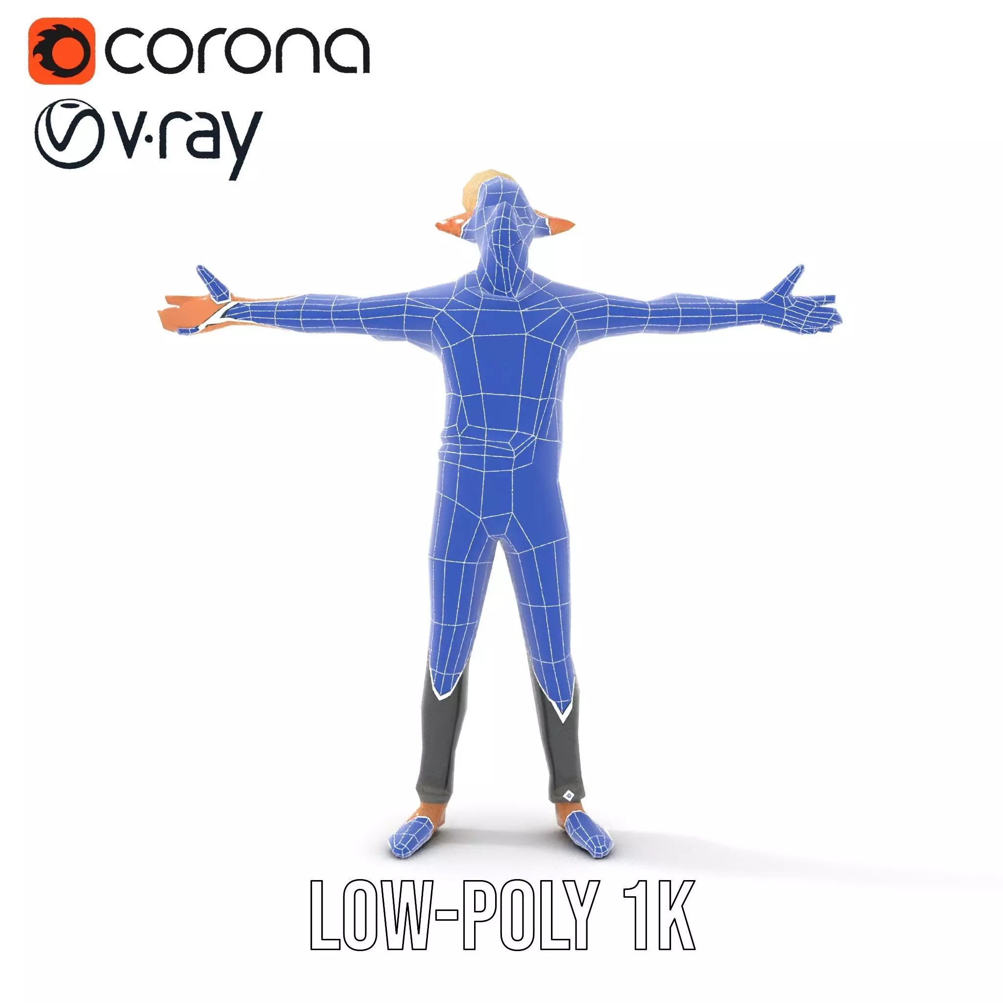 Elflike Character Model Pack with Highly Detailed Features Low-poly 3D model_30