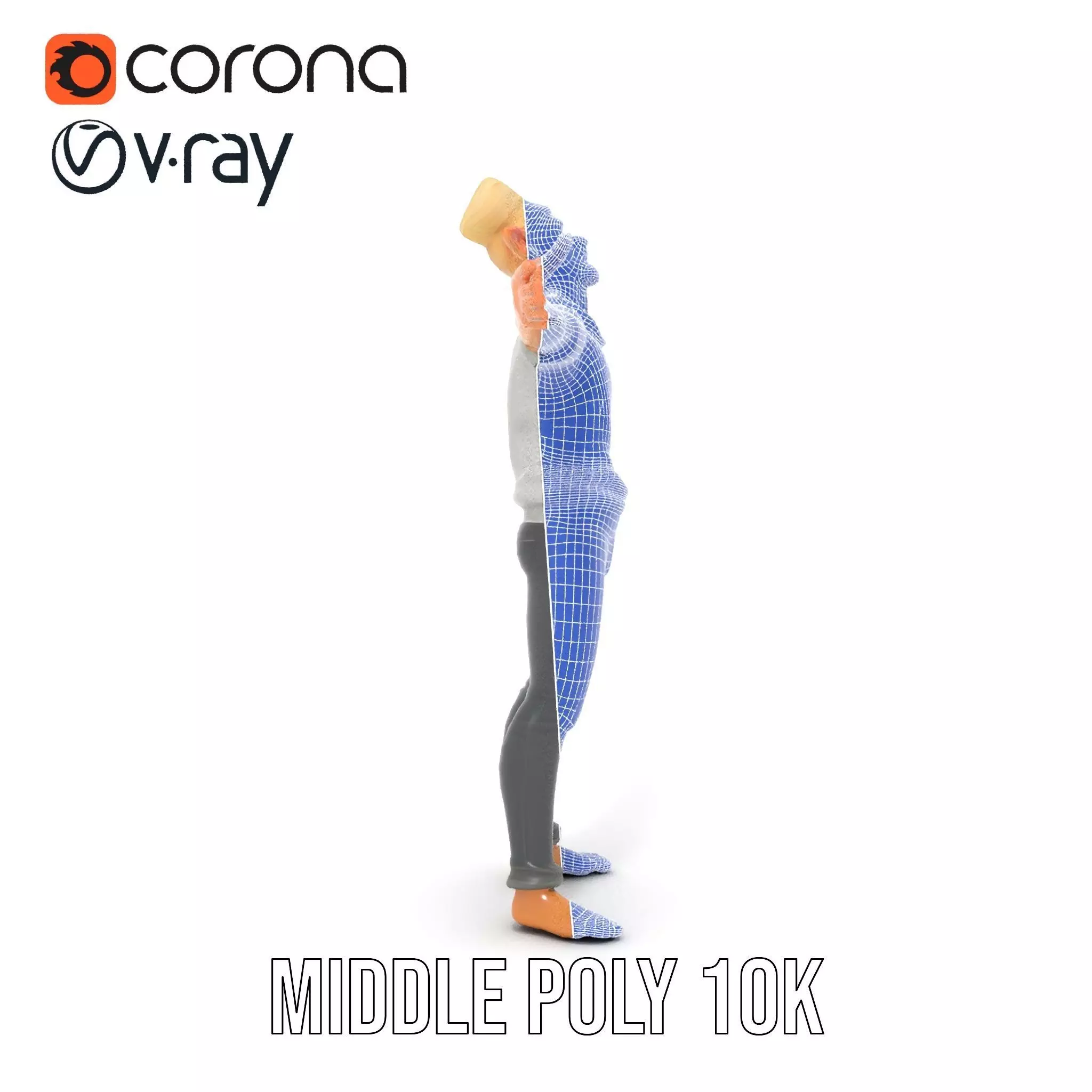 Elflike Character Model Pack with Highly Detailed Features Low-poly 3D model_29