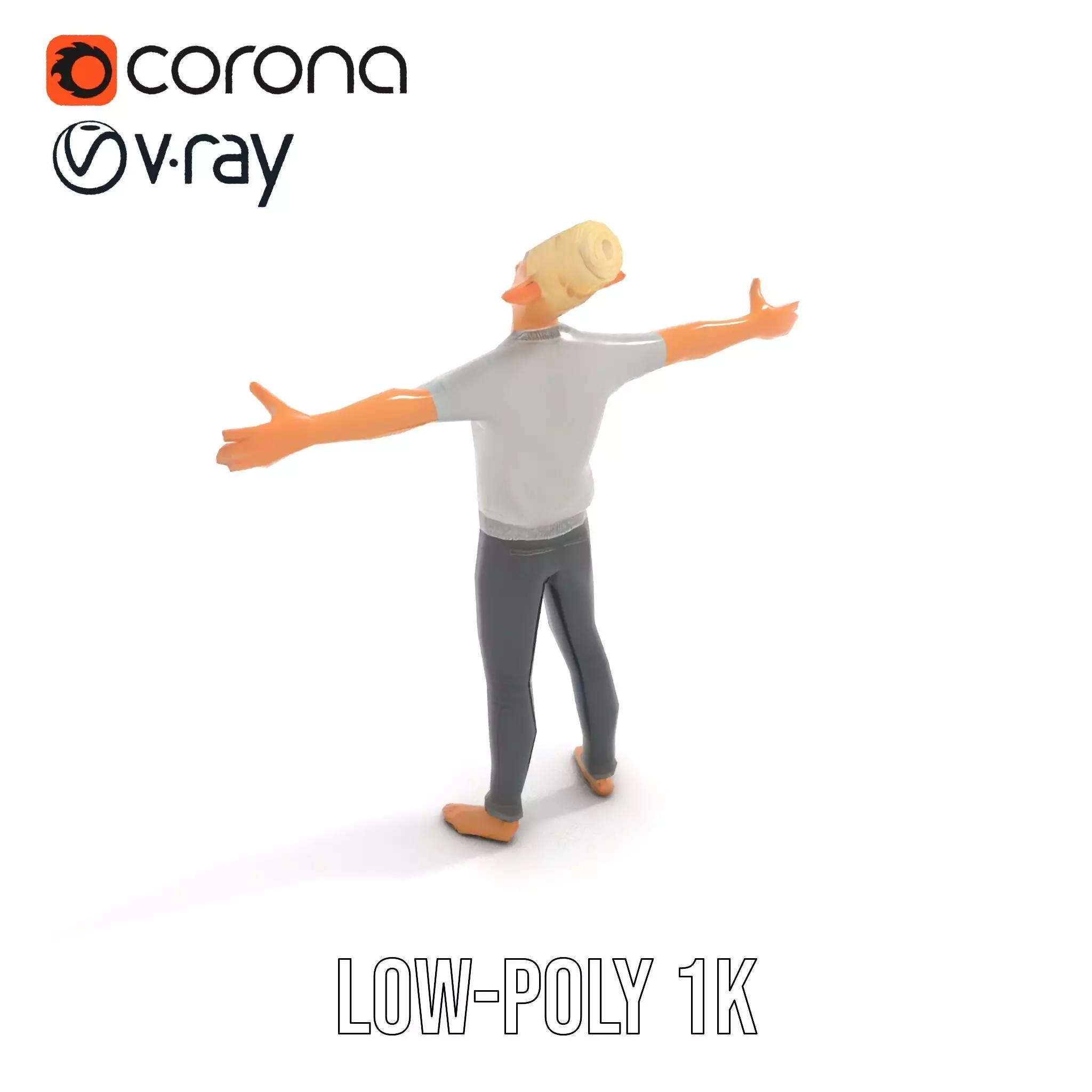 Elflike Character Model Pack with Highly Detailed Features Low-poly 3D model_19