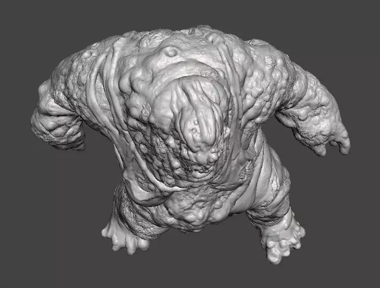 FEMALE TANK ABOMINATION ZOMBIE MODEL FIGURE FANTASY HORROR RPG 3D print model_7