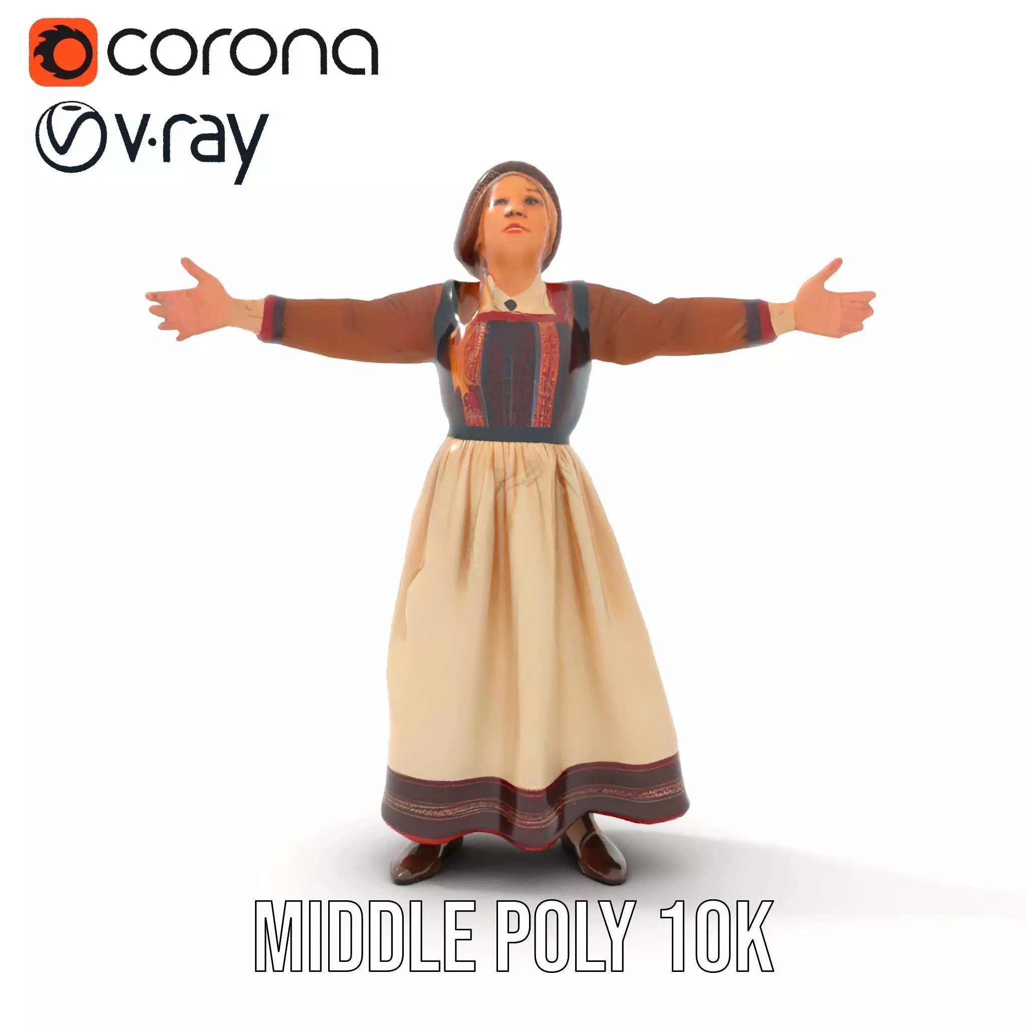 Traditional Scandinavian Attire Character Model Pack Low-poly 3D model_15