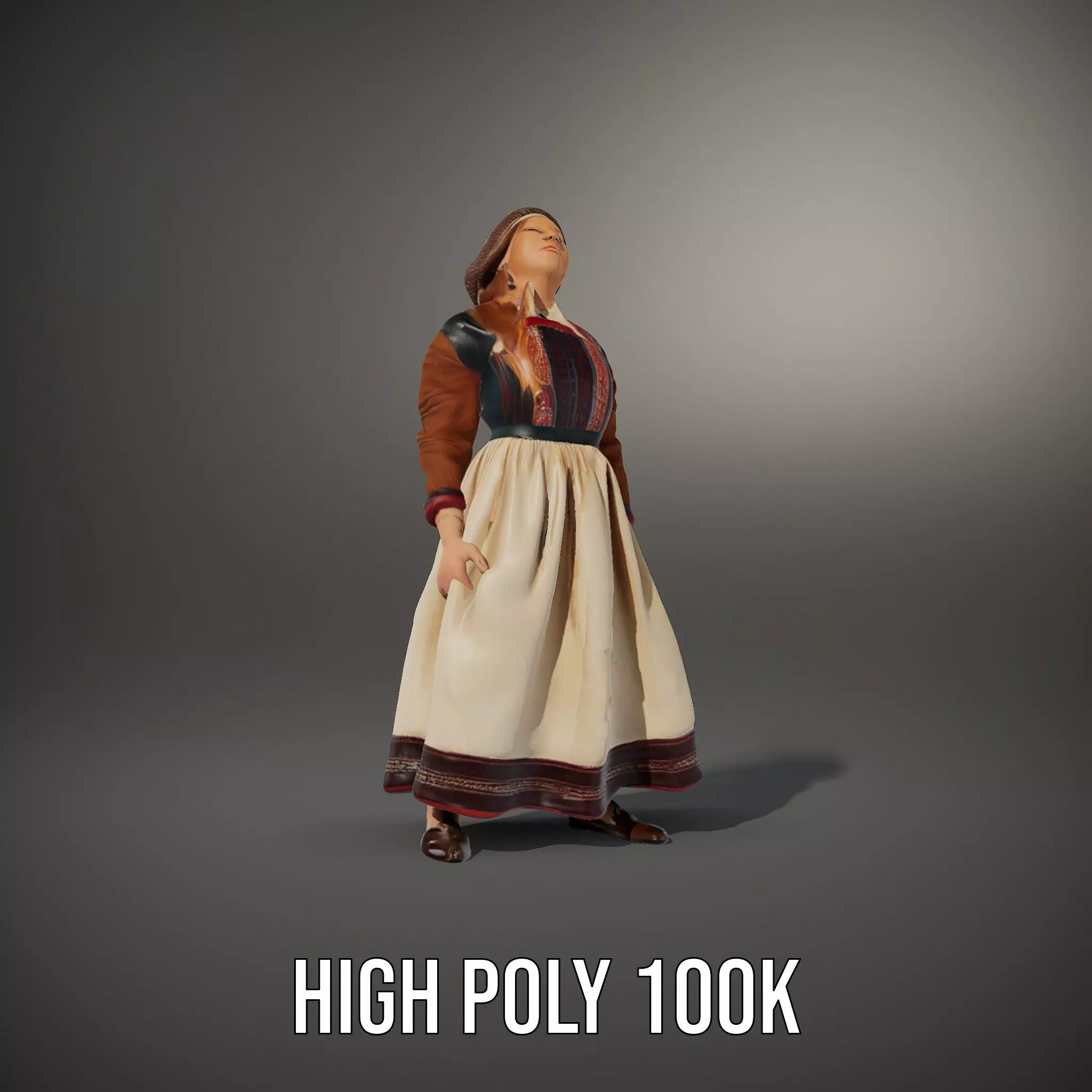 Traditional Scandinavian Attire Character Model Pack Low-poly 3D model_14
