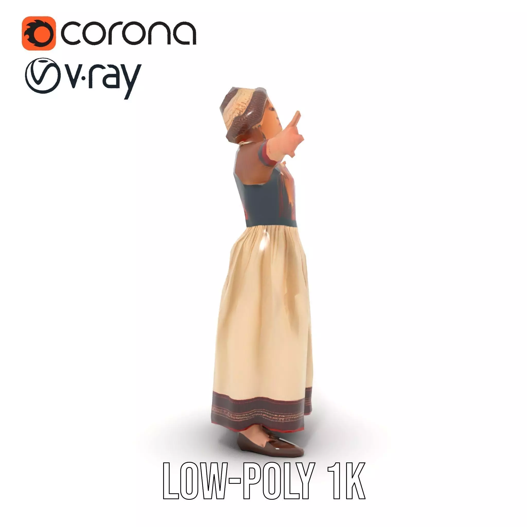 Traditional Scandinavian Attire Character Model Pack Low-poly 3D model_11