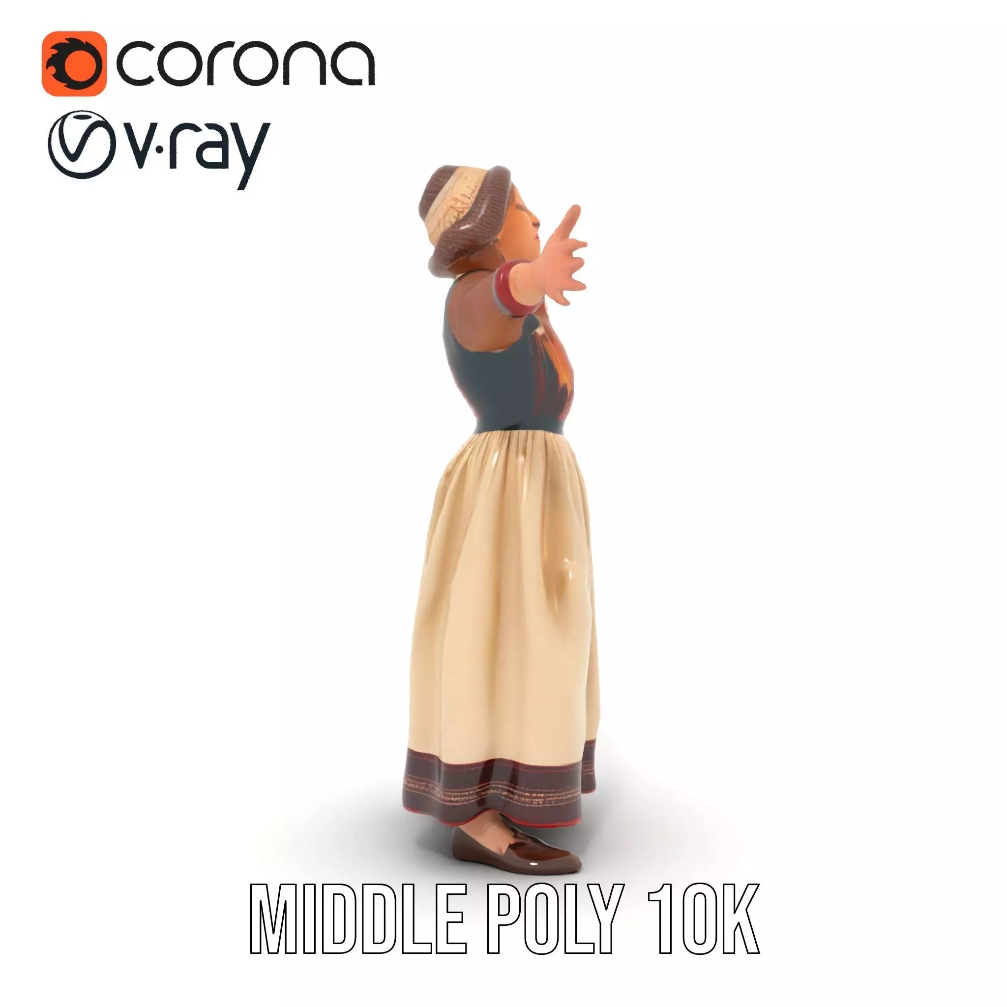 Traditional Scandinavian Attire Character Model Pack Low-poly 3D model_12
