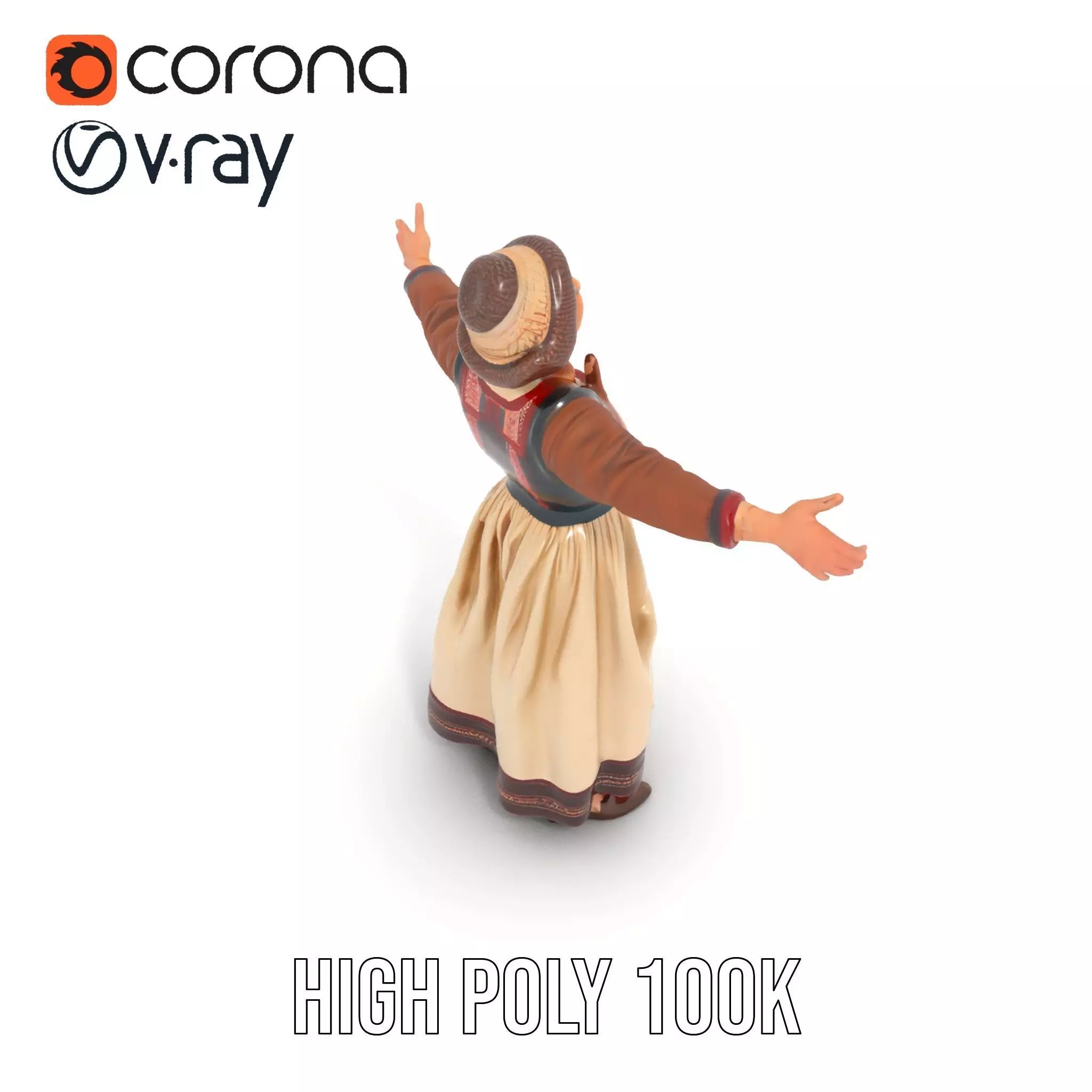 Traditional Scandinavian Attire Character Model Pack Low-poly 3D model_20