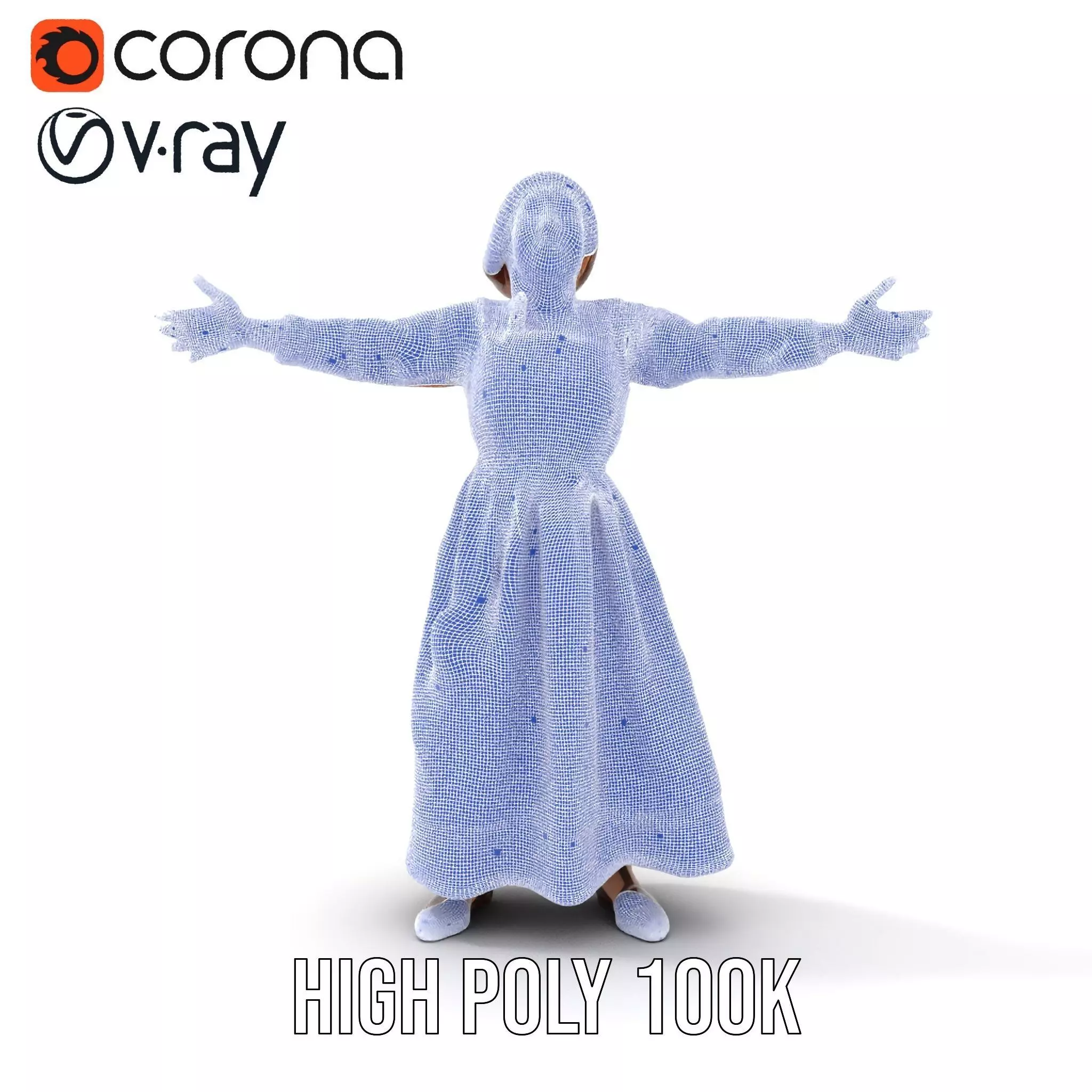 Traditional Scandinavian Attire Character Model Pack Low-poly 3D model_34