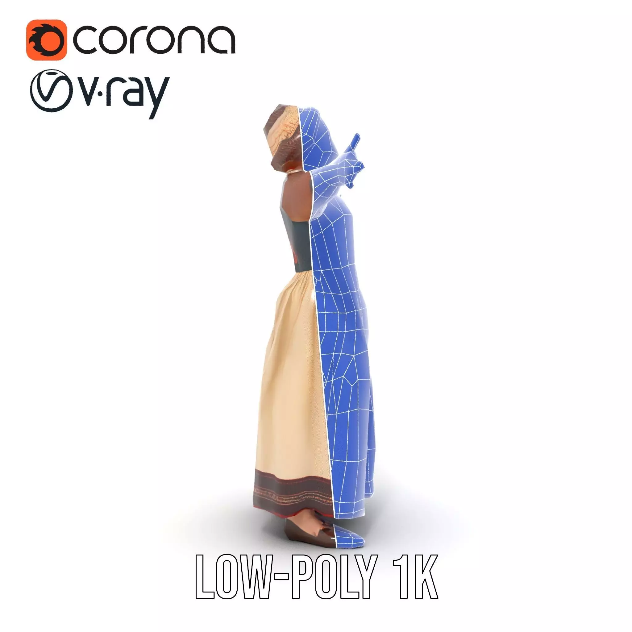 Traditional Scandinavian Attire Character Model Pack Low-poly 3D model_19
