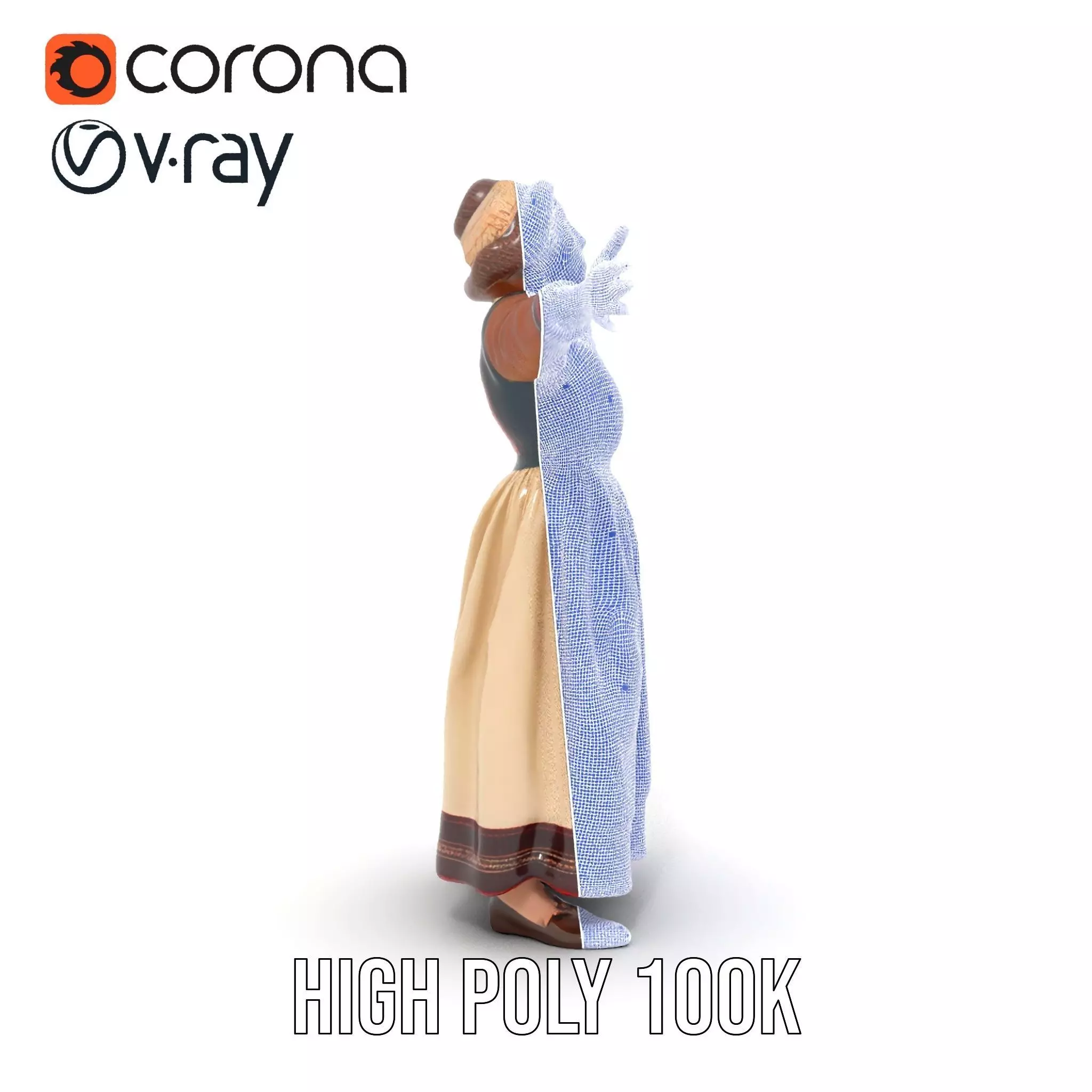 Traditional Scandinavian Attire Character Model Pack Low-poly 3D model_33