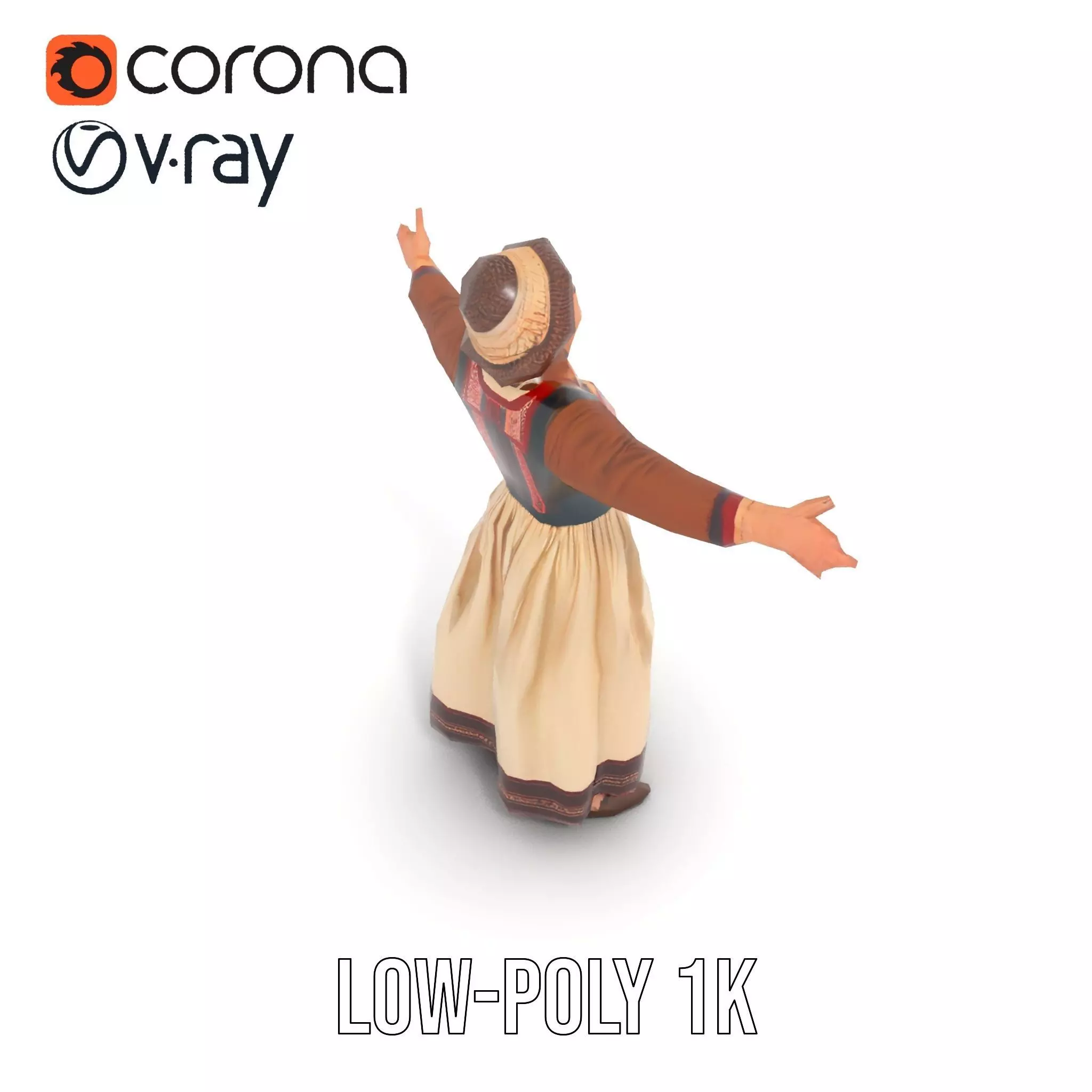 Traditional Scandinavian Attire Character Model Pack Low-poly 3D model_13