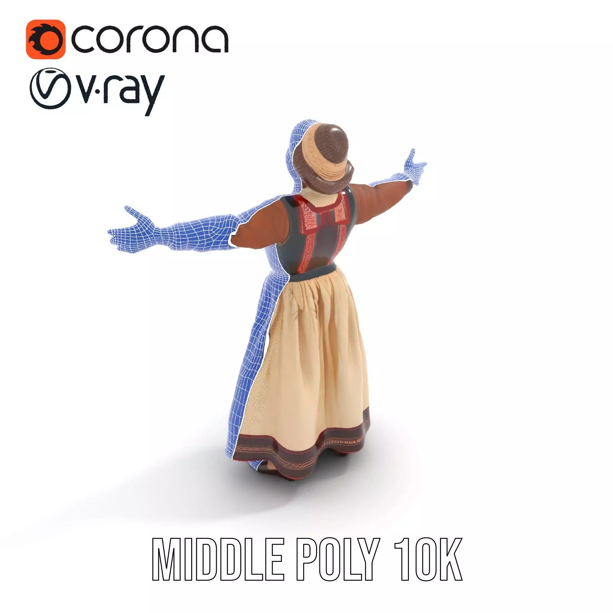 Traditional Scandinavian Attire Character Model Pack Low-poly 3D model_21