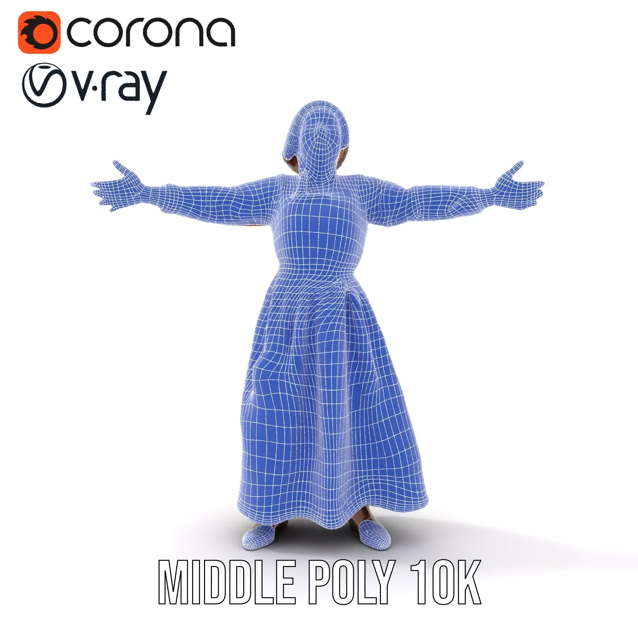 Traditional Scandinavian Attire Character Model Pack Low-poly 3D model_27