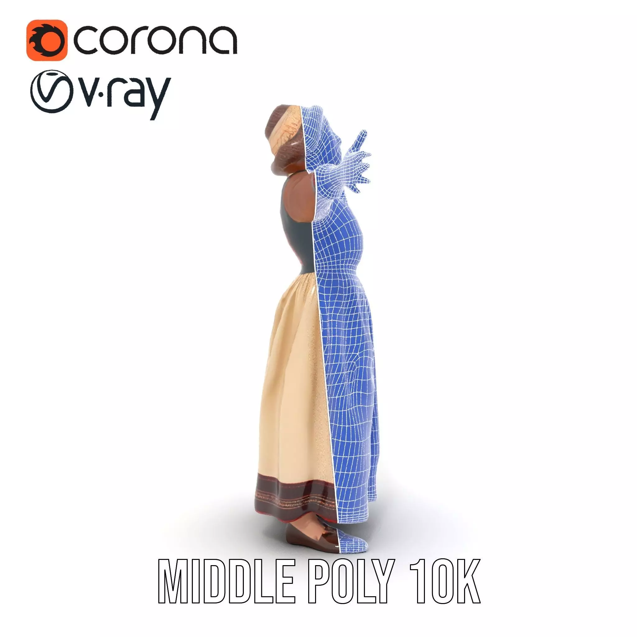 Traditional Scandinavian Attire Character Model Pack Low-poly 3D model_30