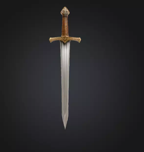 Sword Excalibur Echo Low-poly 3D model