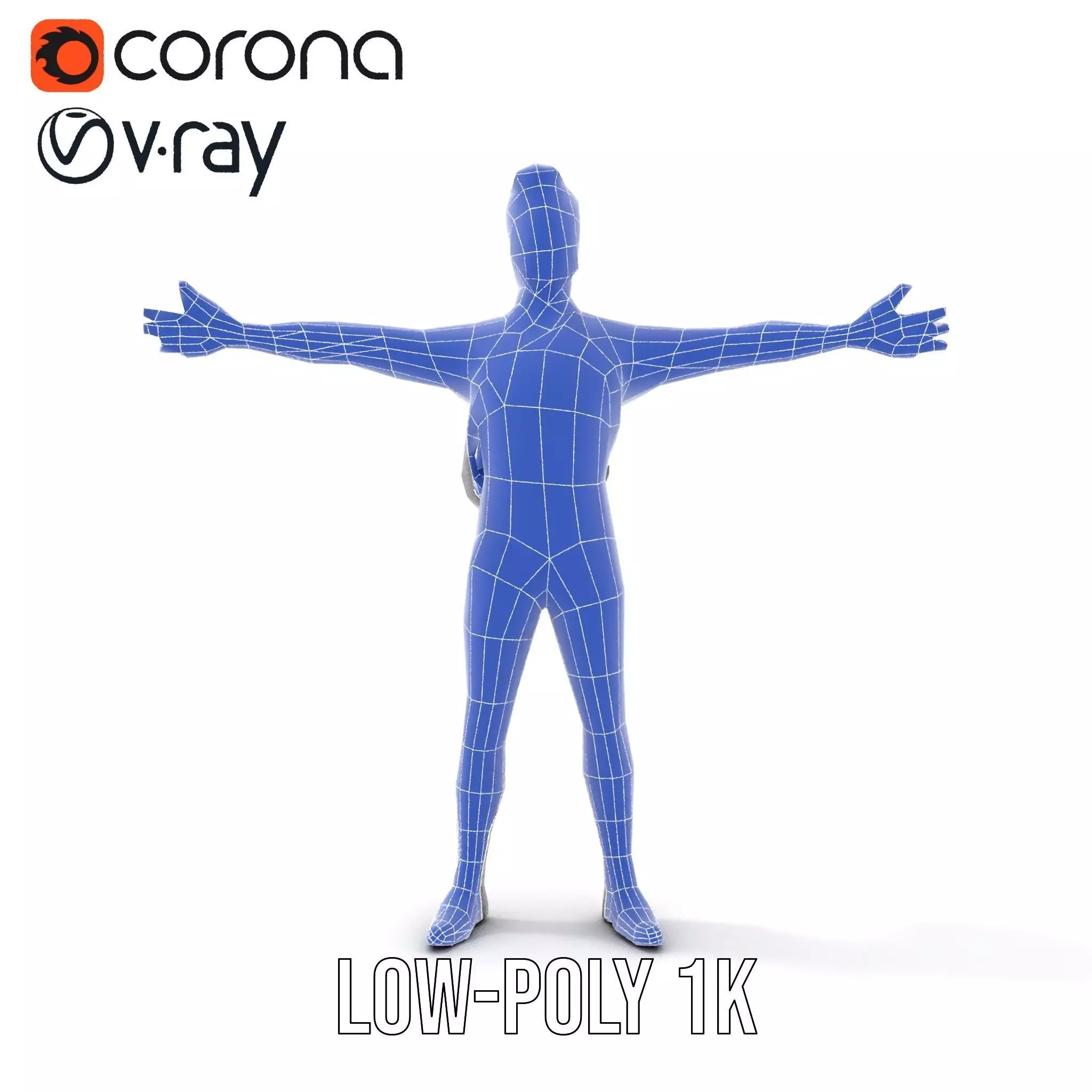 Casual Male Character with Floral Shirt Model Pack Low-poly 3D model_30